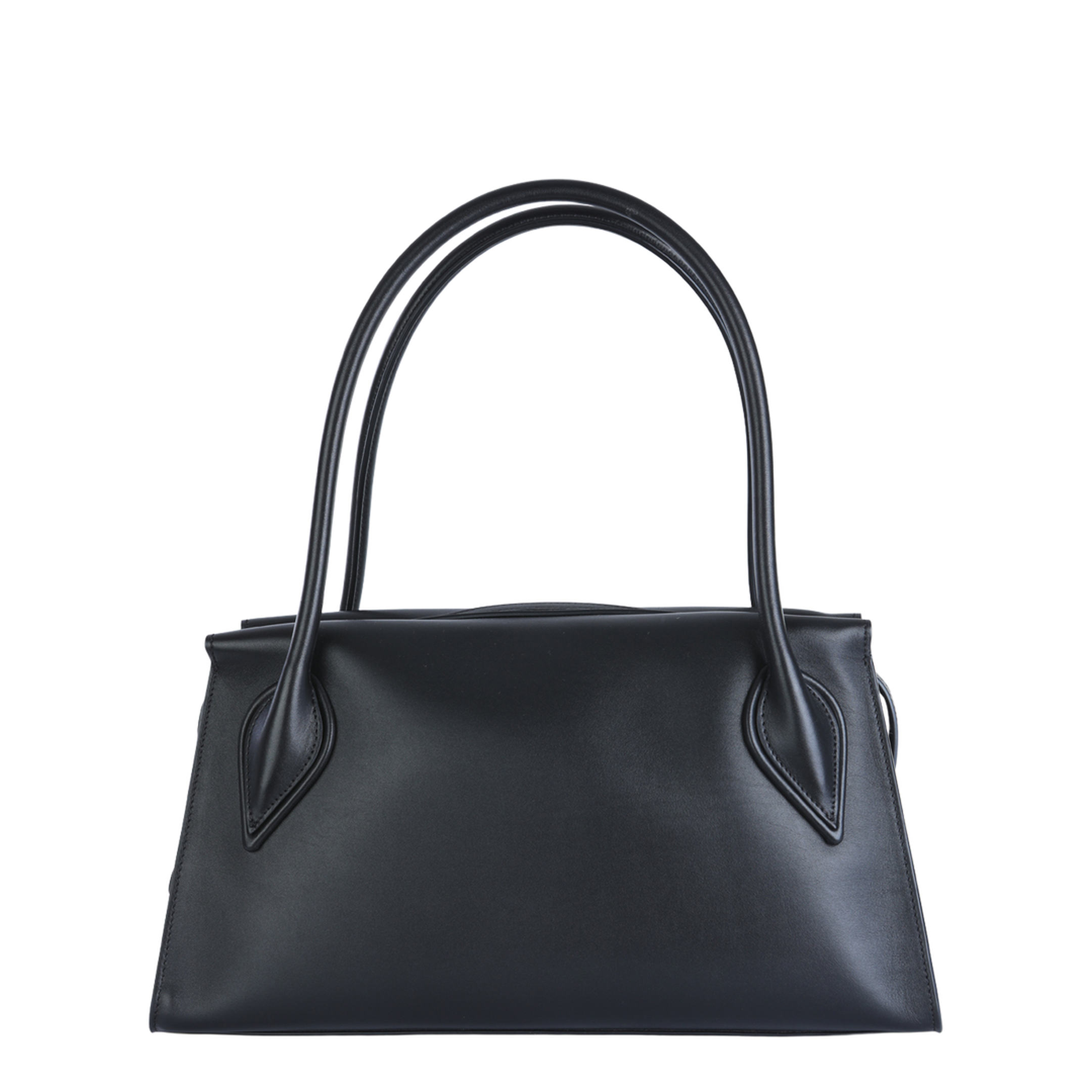 Venus Medium Calf Leather Shoulder Bag - Black - Image 5