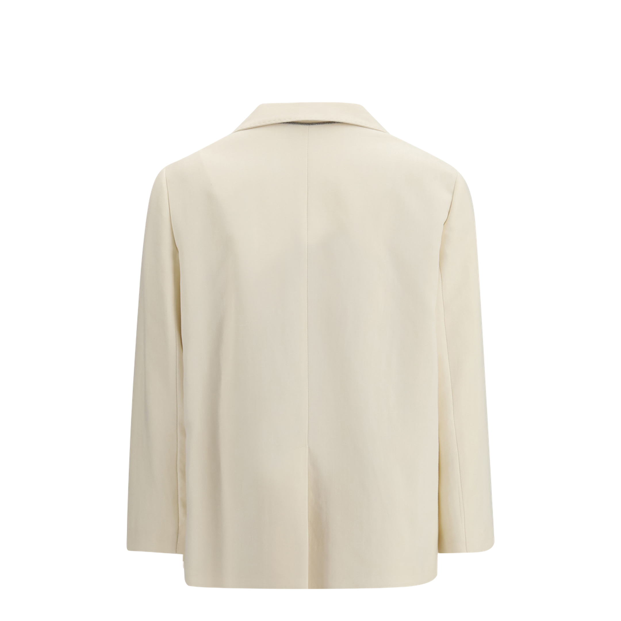 Fluid Twill Jacket in Viscose and Linen with Monile - Image 2