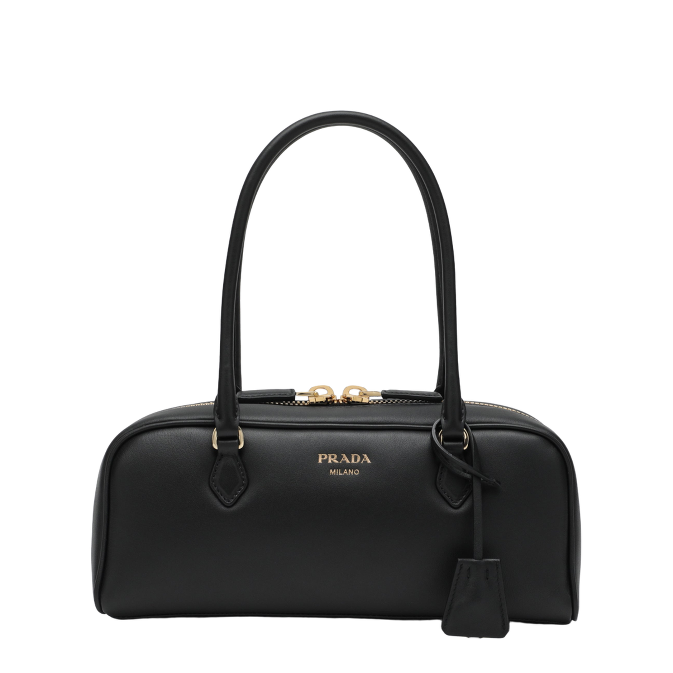 Leather Shoulder Bags - Black - Image 1