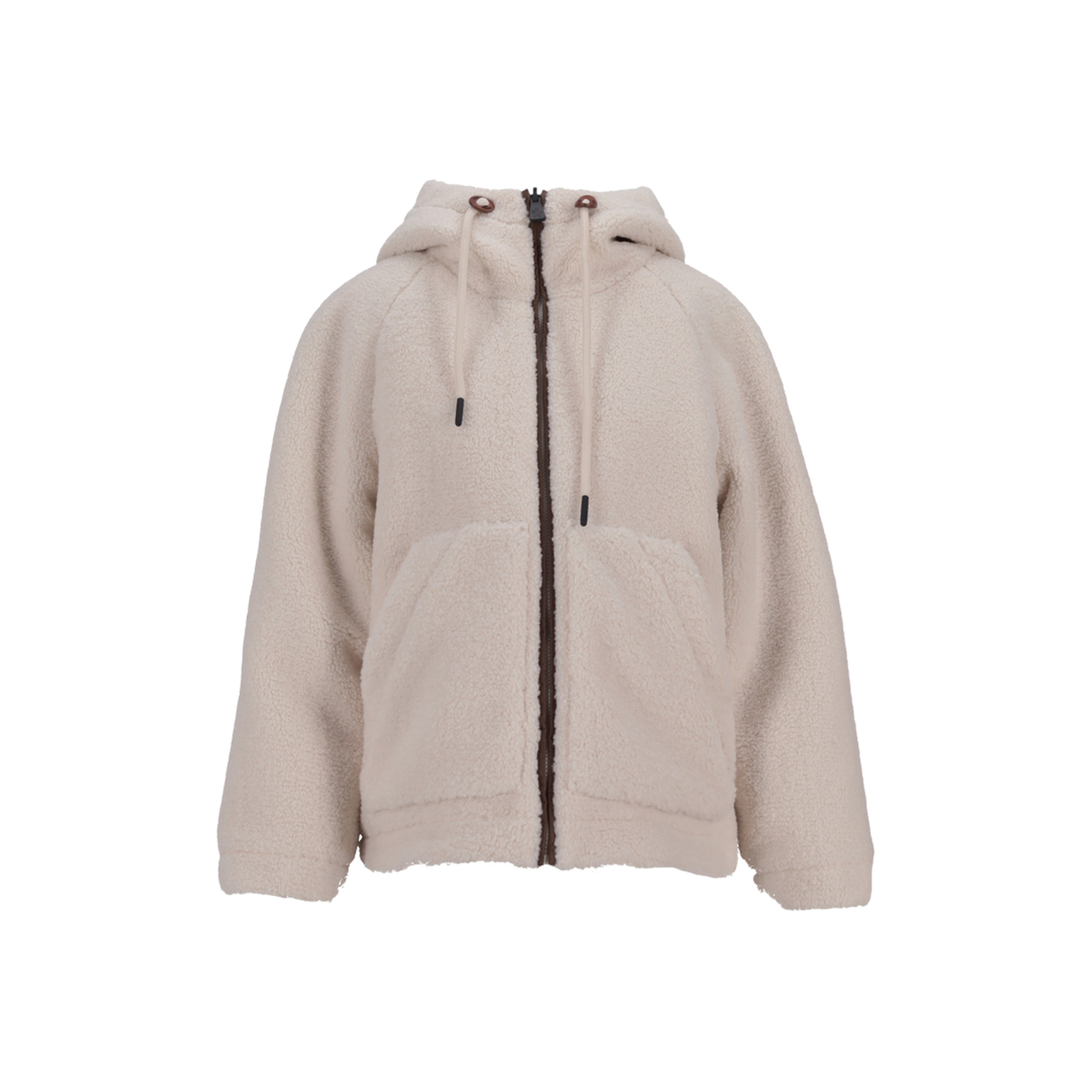 White Yushan Reversible Teddy Short Padded Jacket - Image 1