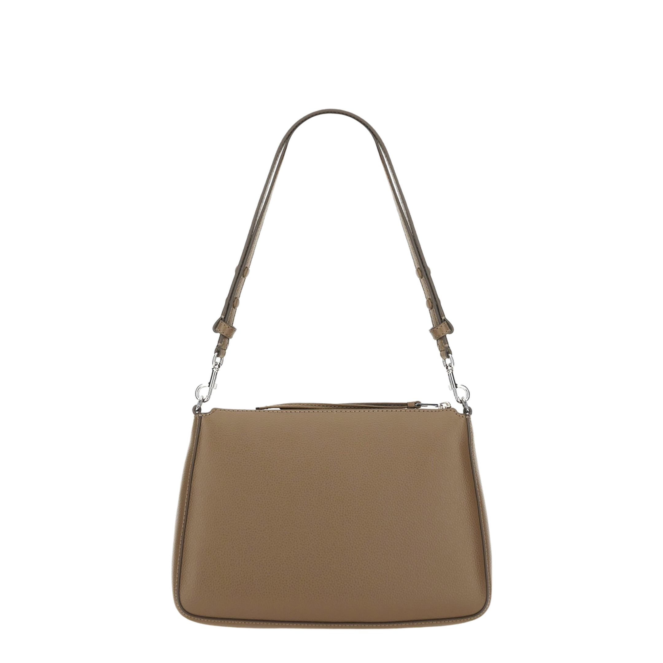 Perry Pebbled Leather Shoulder Bag - Brown - Image 4