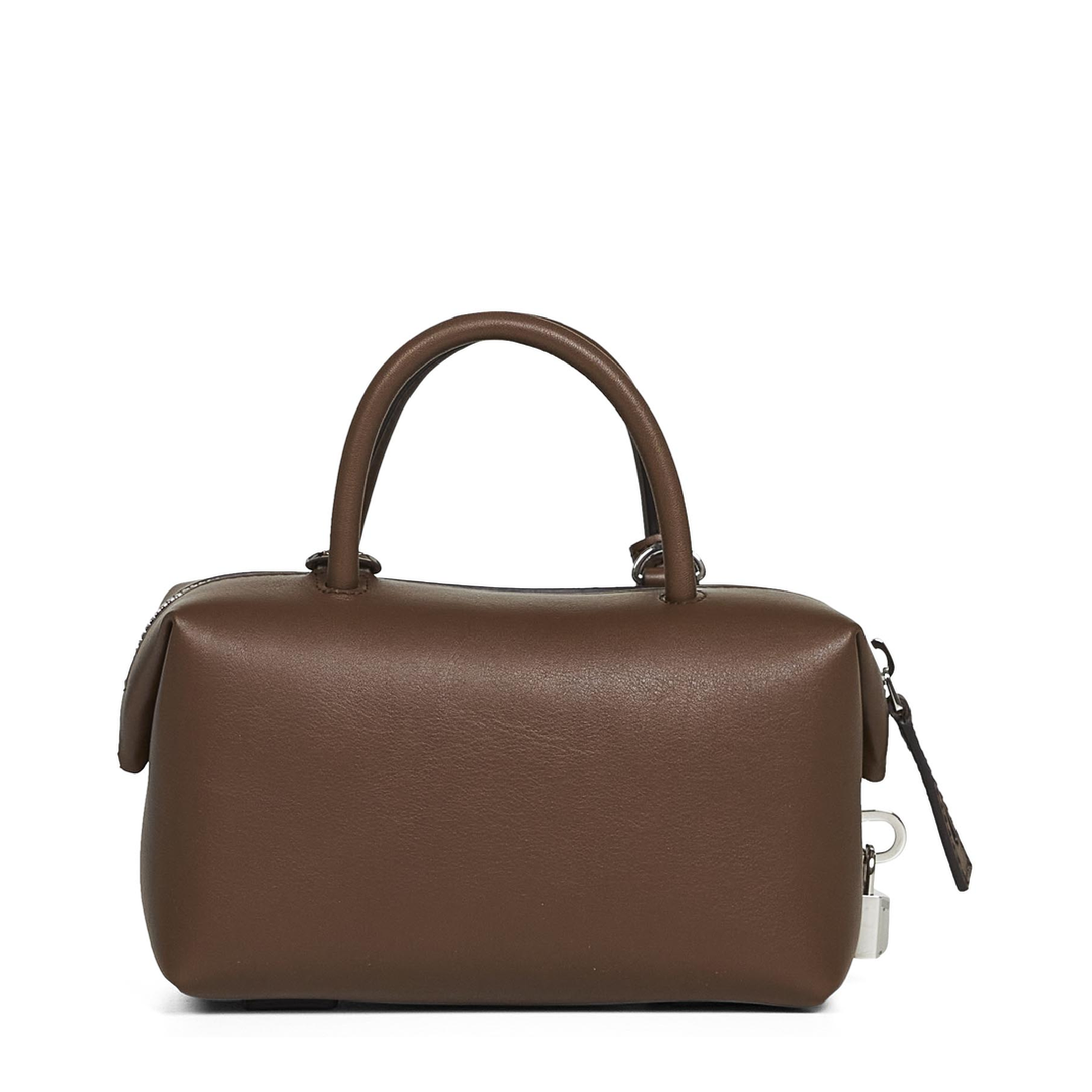 Holdalls Small Calfskin Satchel - Dark Brown - Image 3