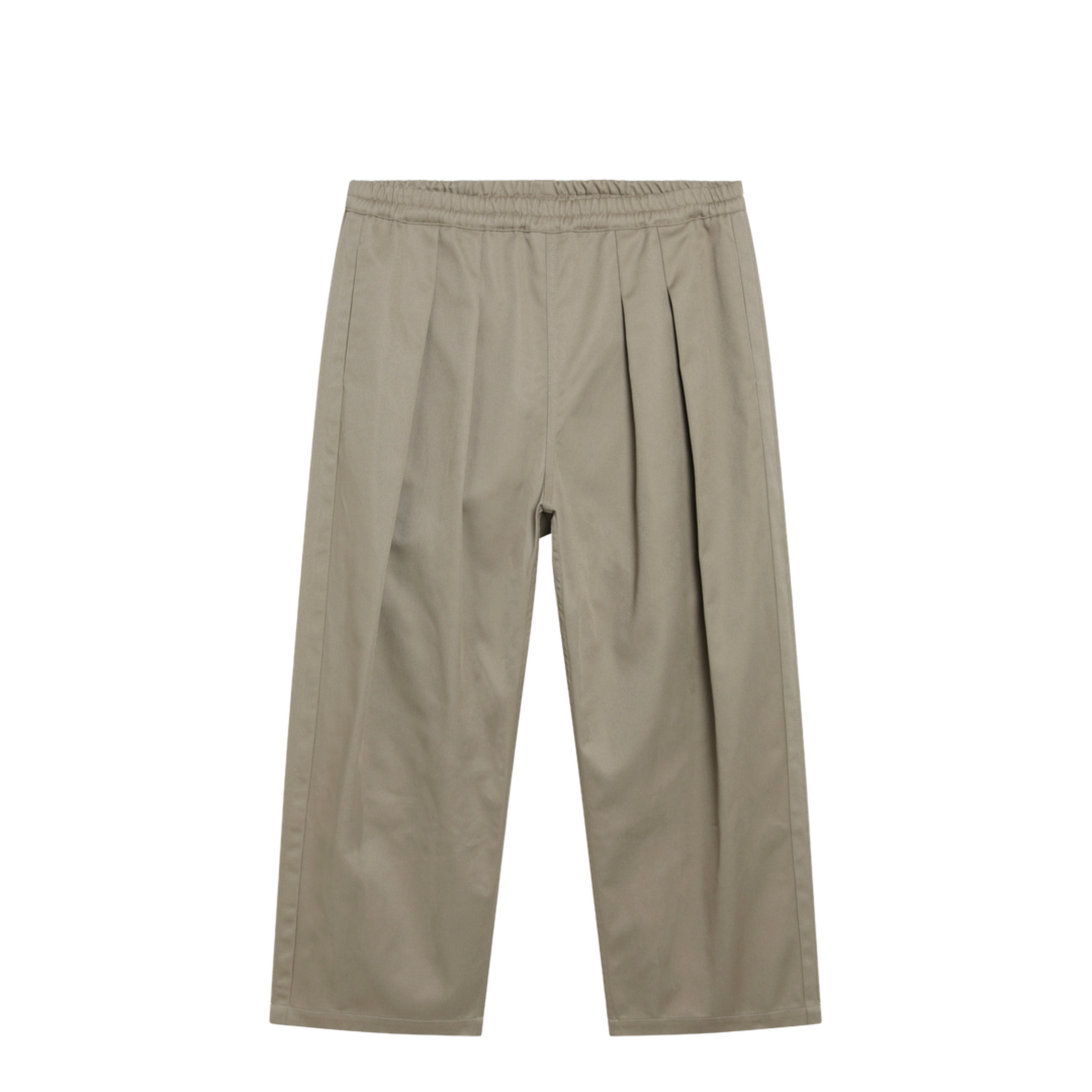 Low-crotch cotton gabardine trousers in beige - Image 1