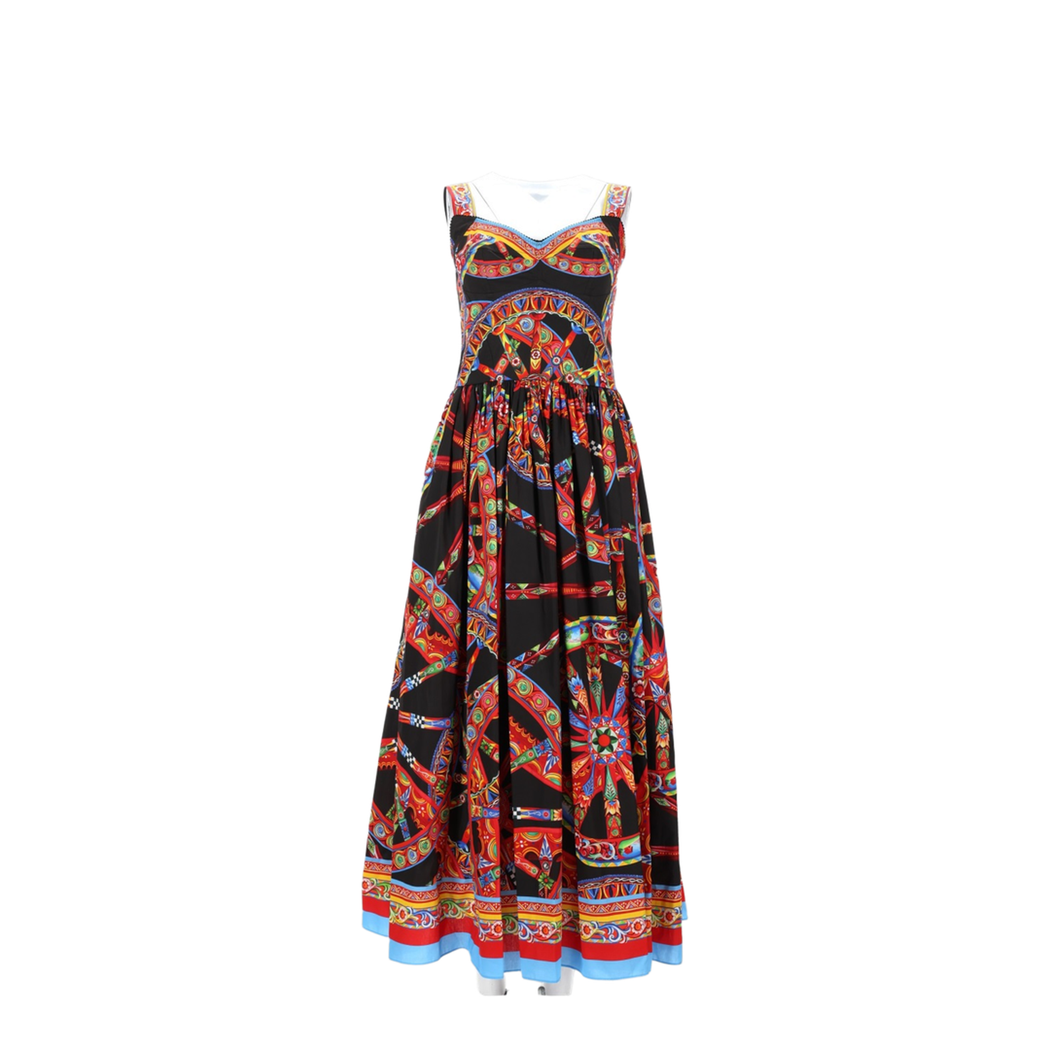 Long Dress in Poplin with Print - Image 1