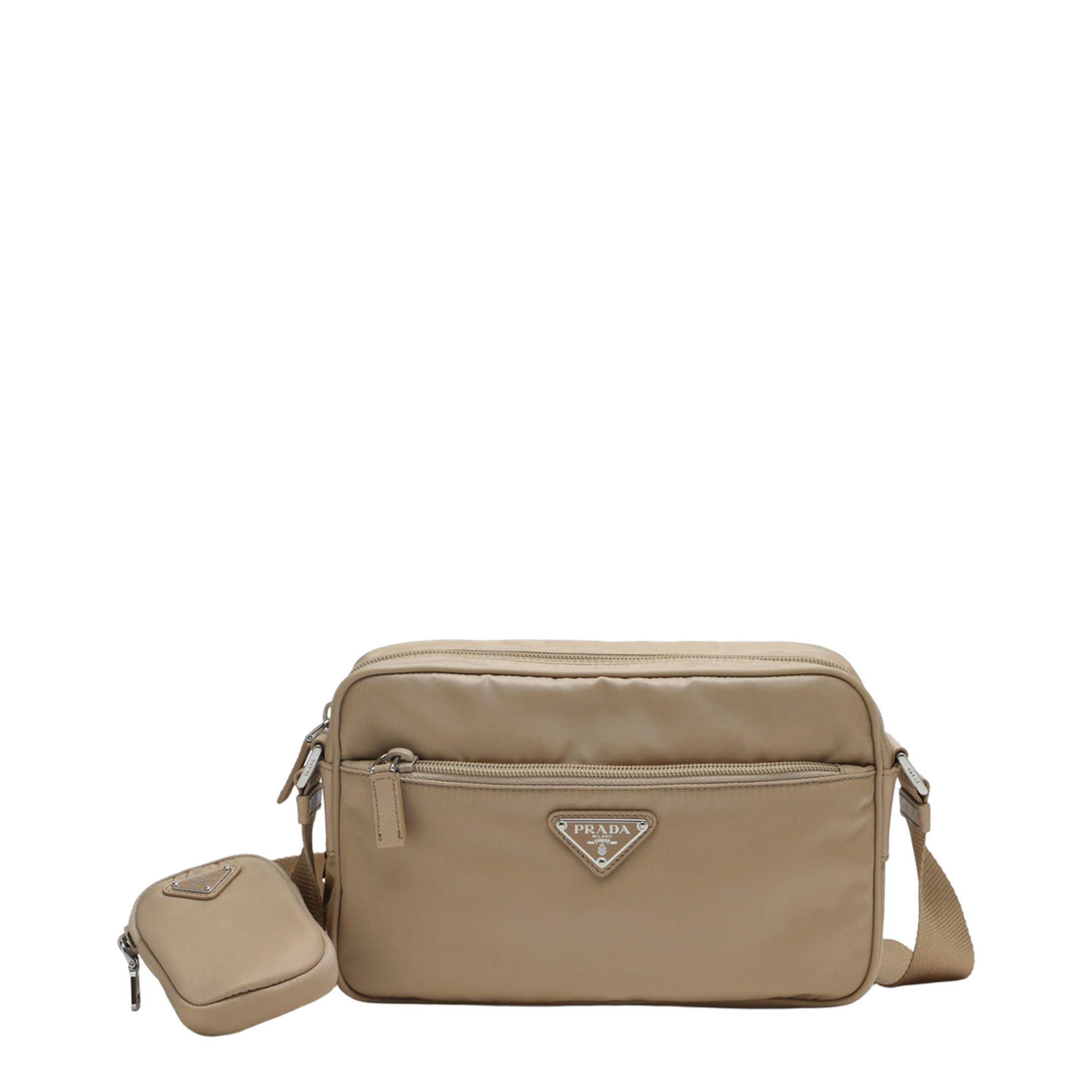 Re-Nylon Shoulder Bags - Camel Brown - Image 1