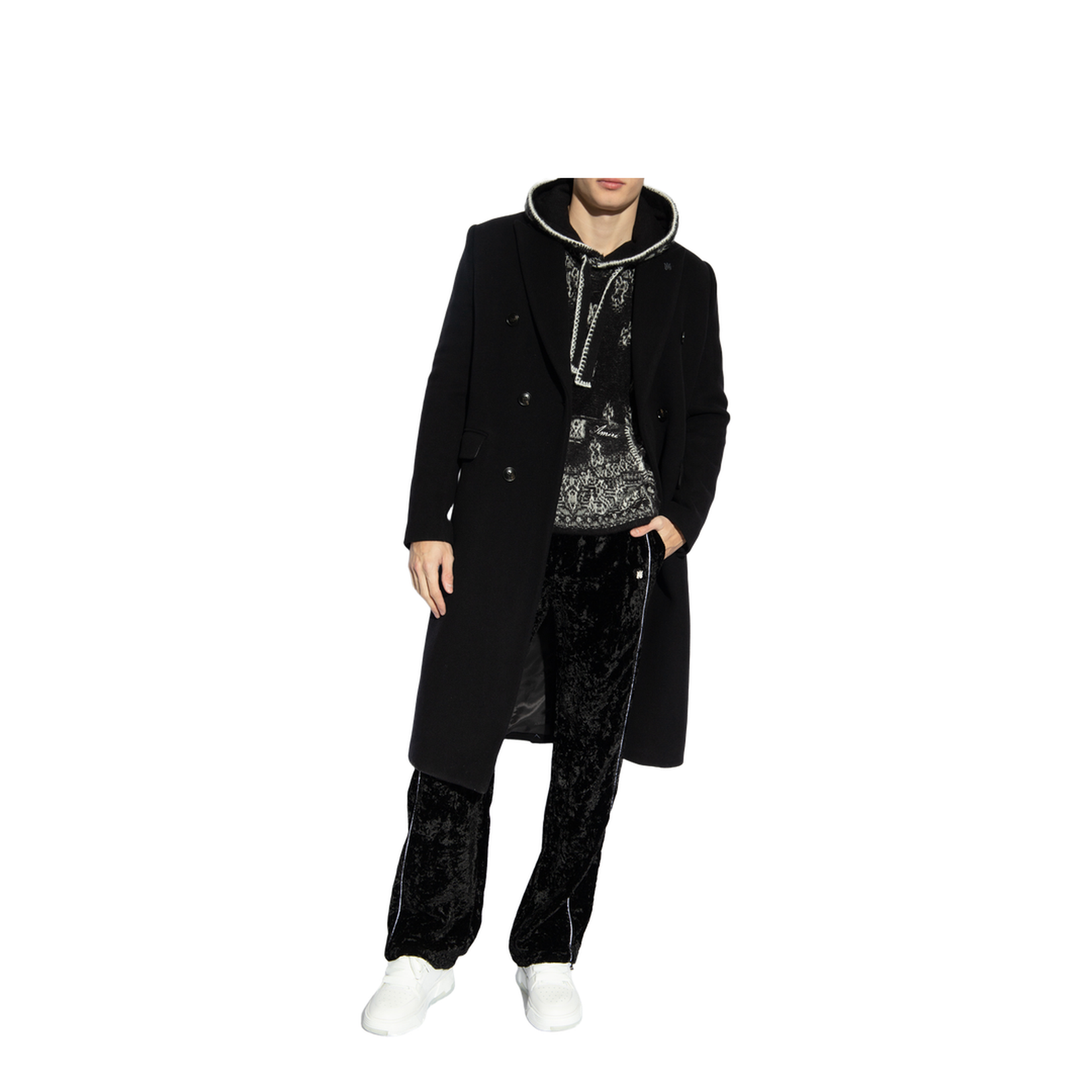 Double Breasted Coat Black - Image 2