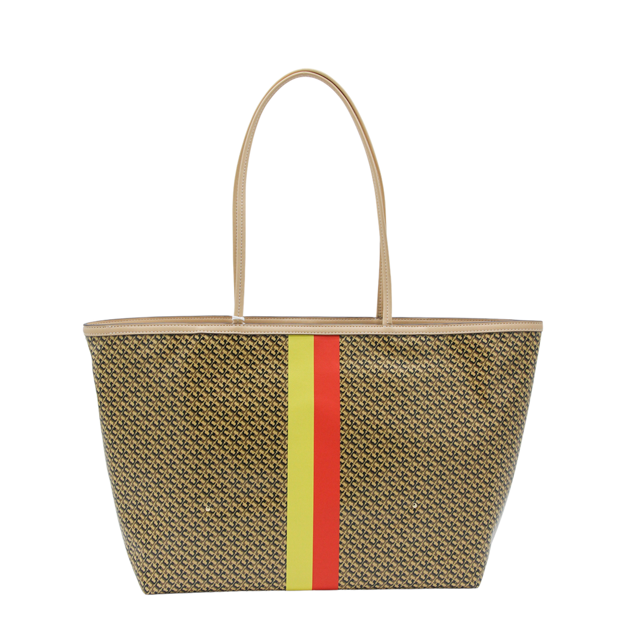 Racer Coated Canvas Tote - Tan Printed - Image 6
