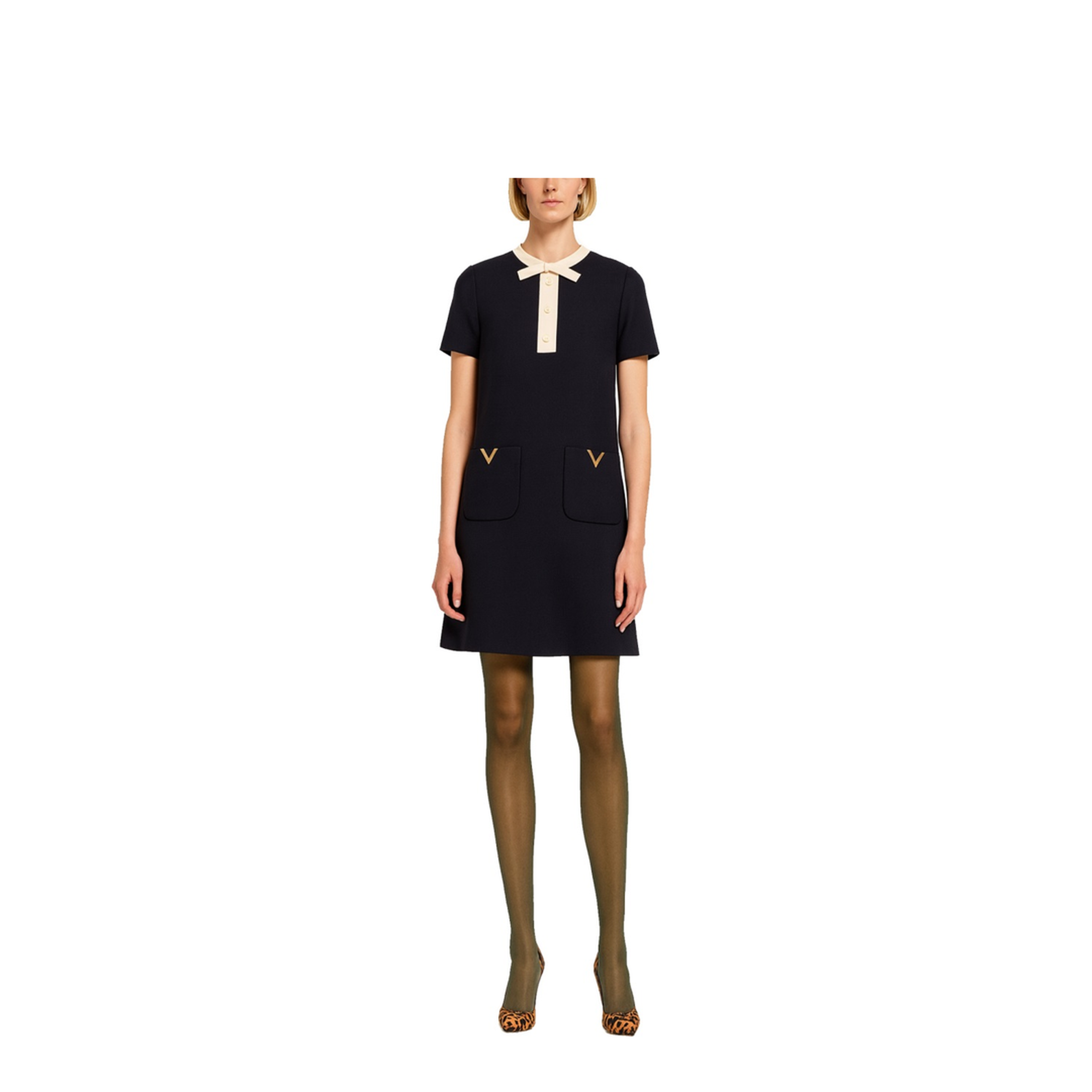 Wool and Silk Mini Dress - Image 2
