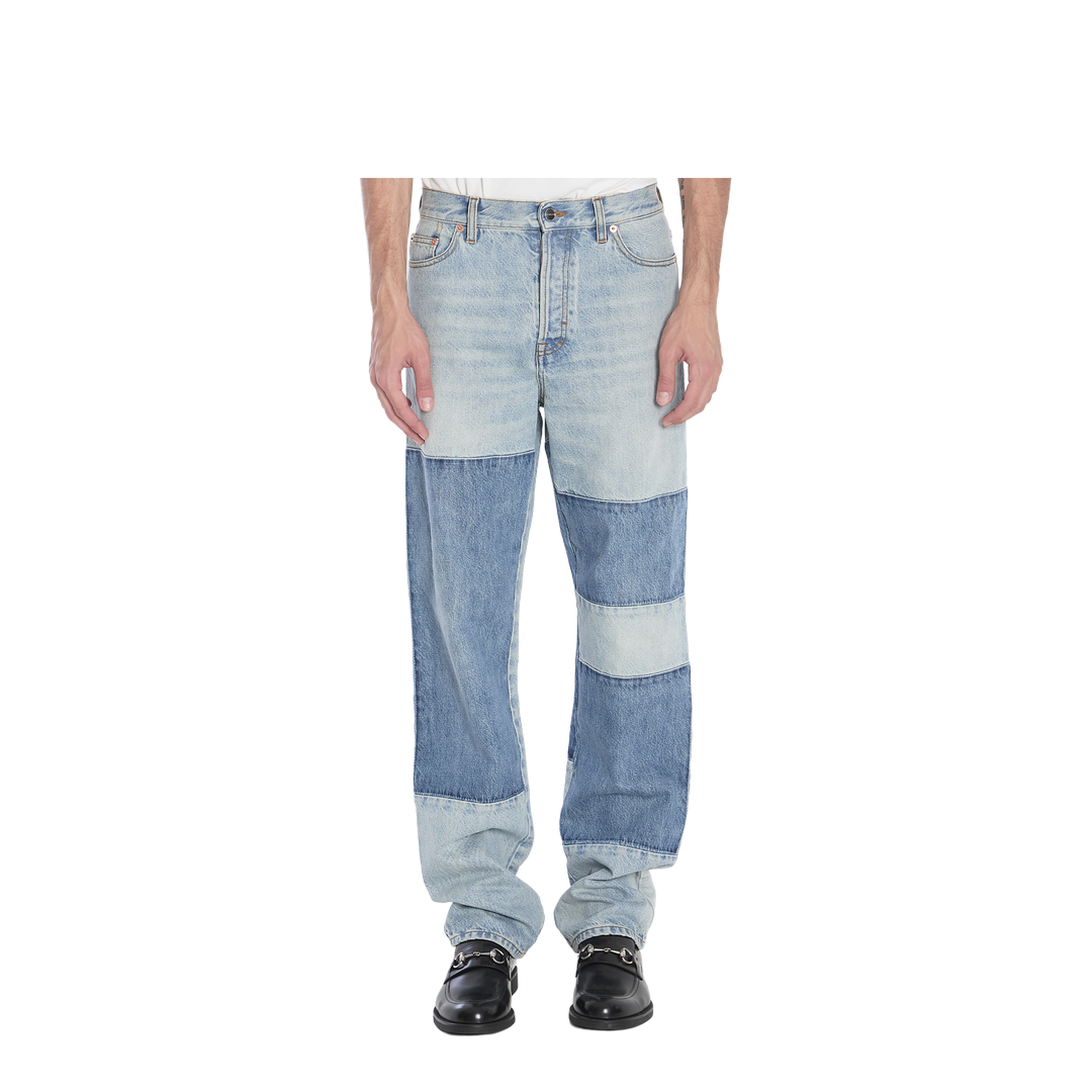 Patchwork Denim Jeans - Image 1