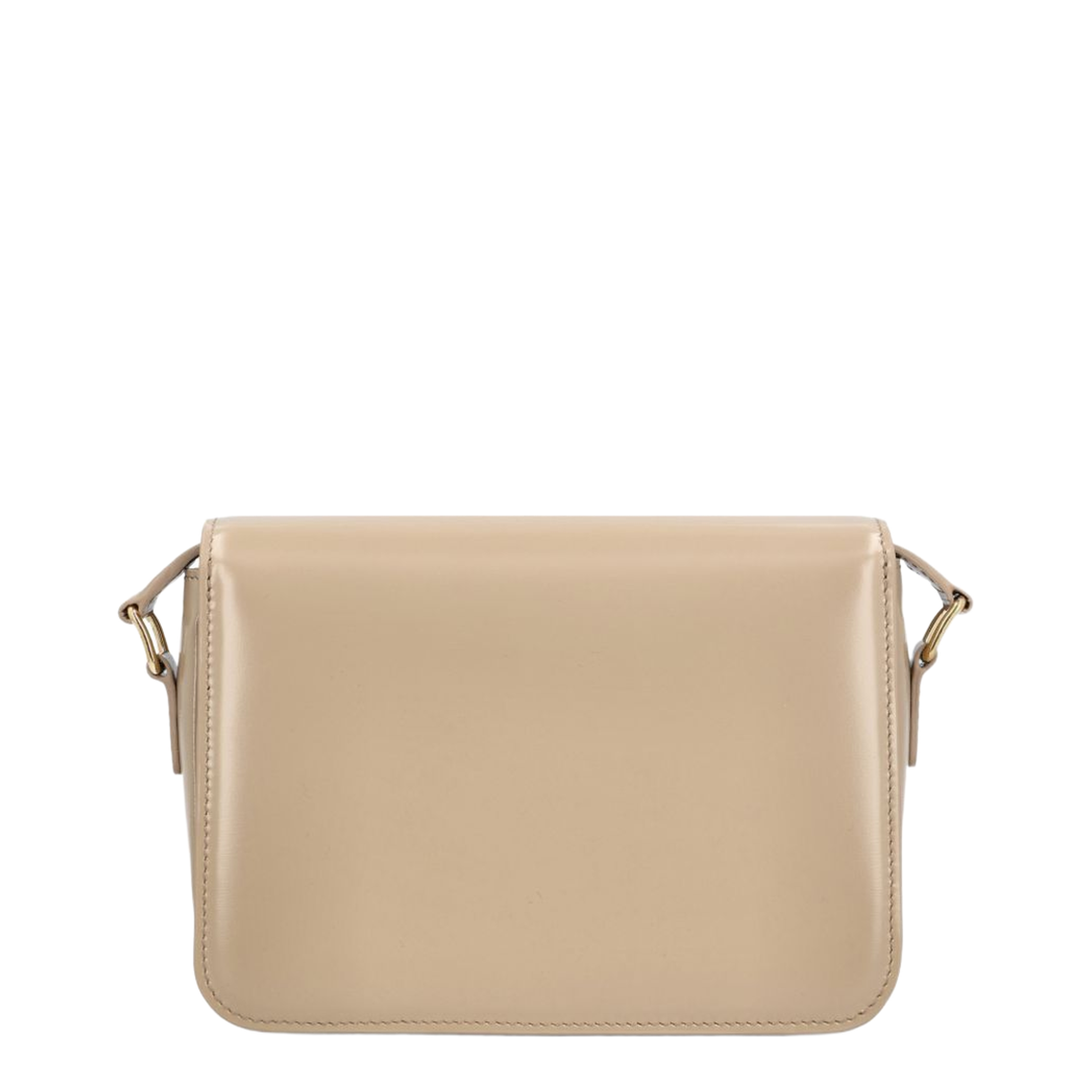 Triomphe Shiny Calfskin Crossbody Bag - Safari - Image 2