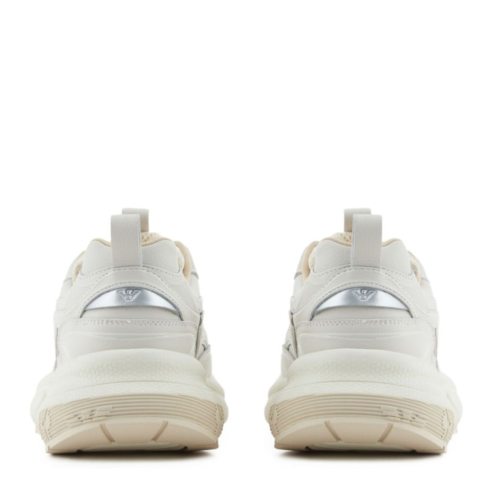 Leather Sneakers with Velvet Details - Image 5