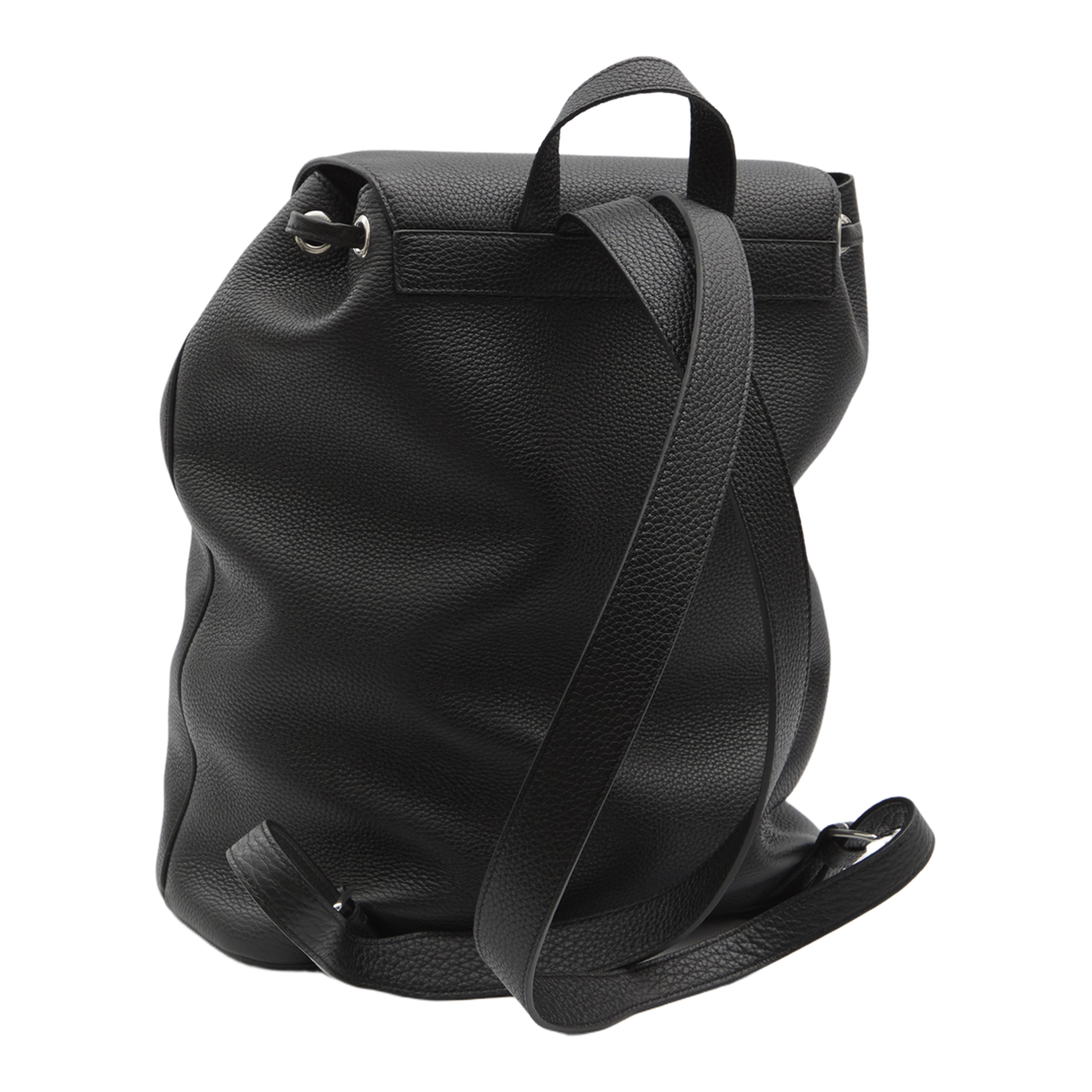 Folco Large Calfskin Backpack - Black - Image 2