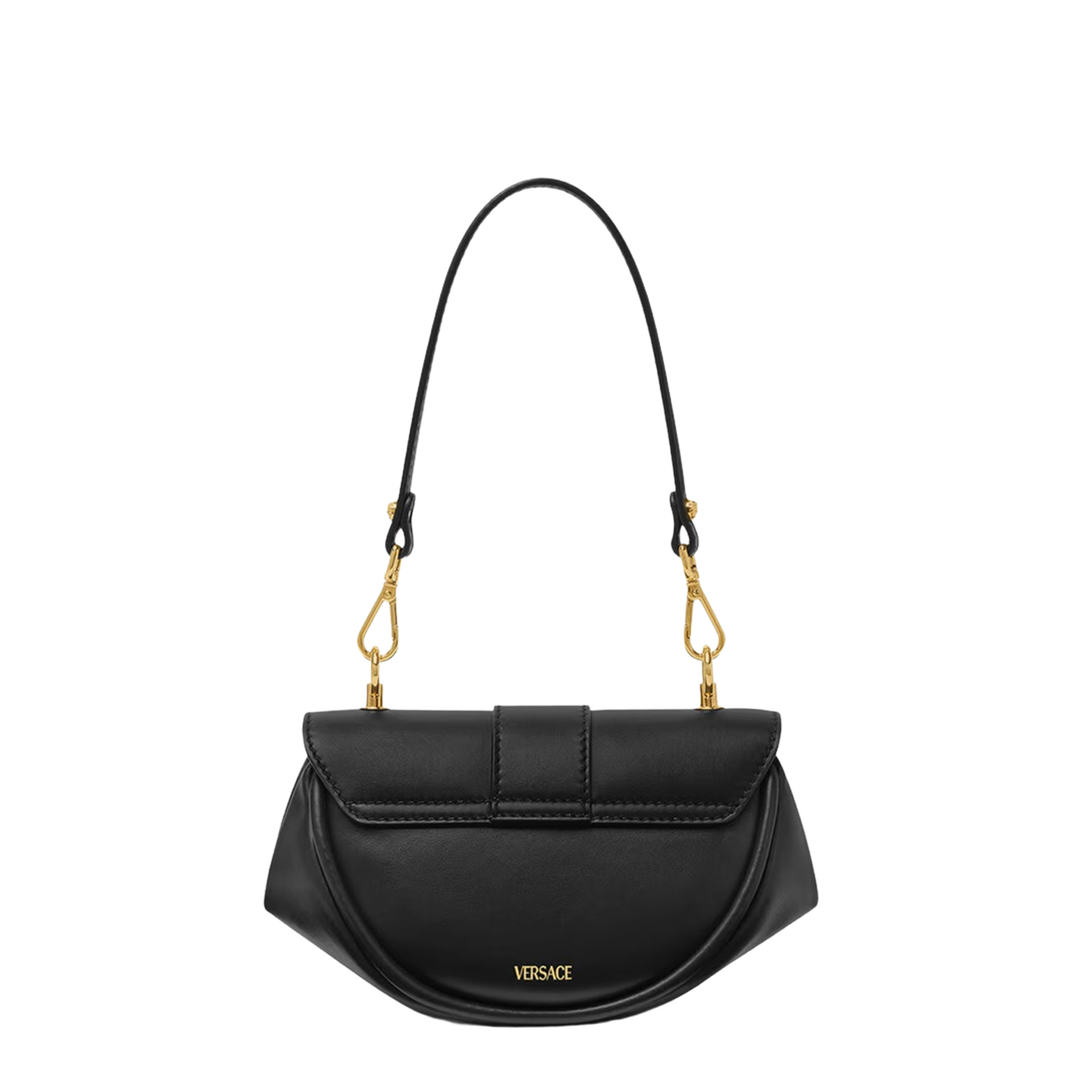 Virtus Small Calfskin Shoulder Bag - Black - Image 3