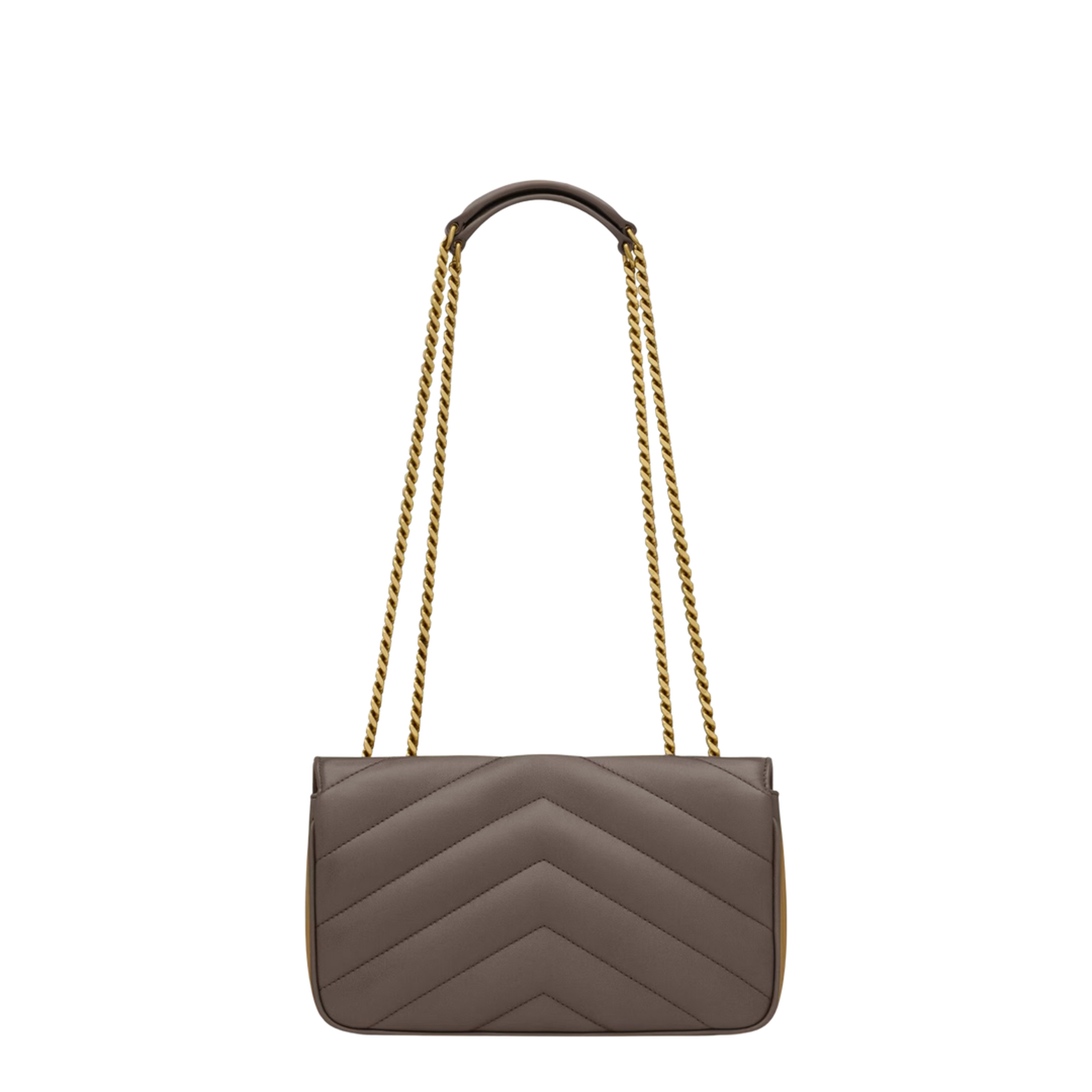 Dark Grey Leather Small Shoulder Bag - Image 2