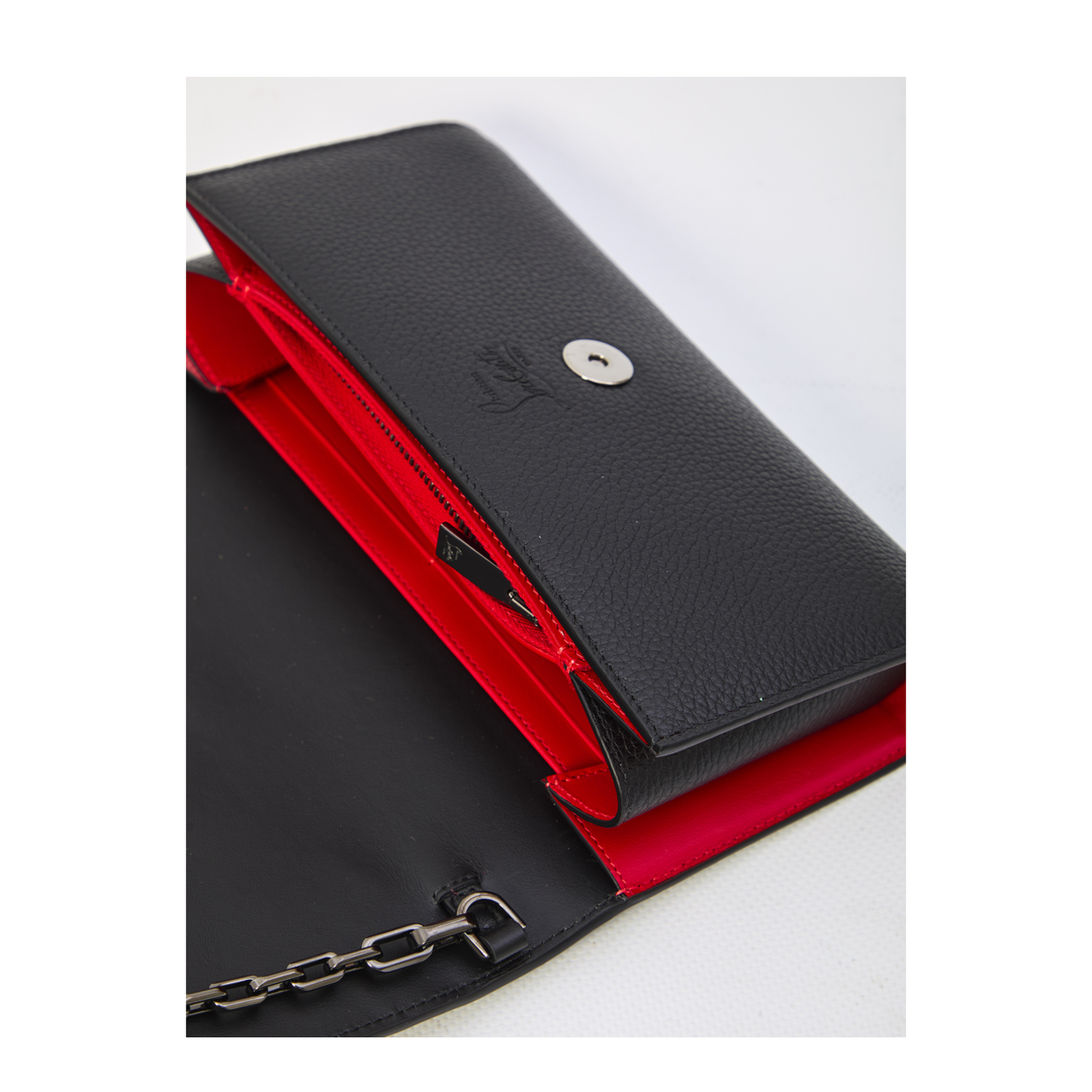 Paloma Leather Clutch Bag - Black - Image 4