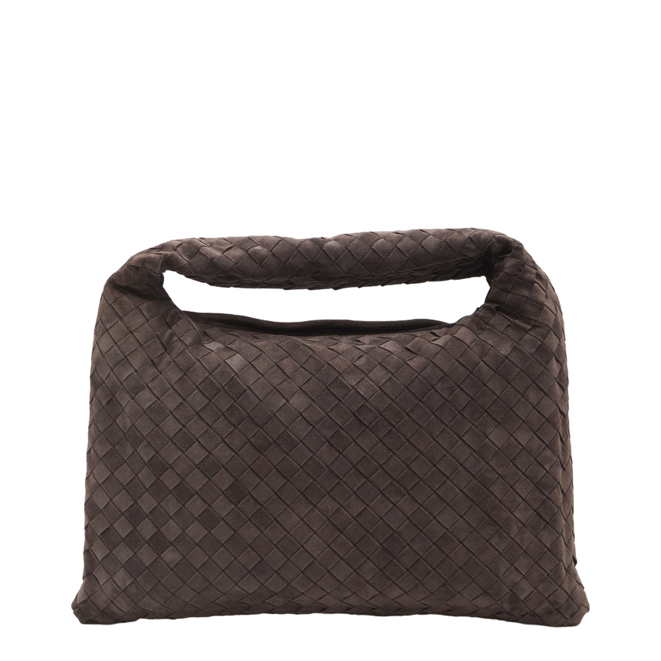 Hop Medium Suede Leather Hobo Bag - Fondant - Image 5