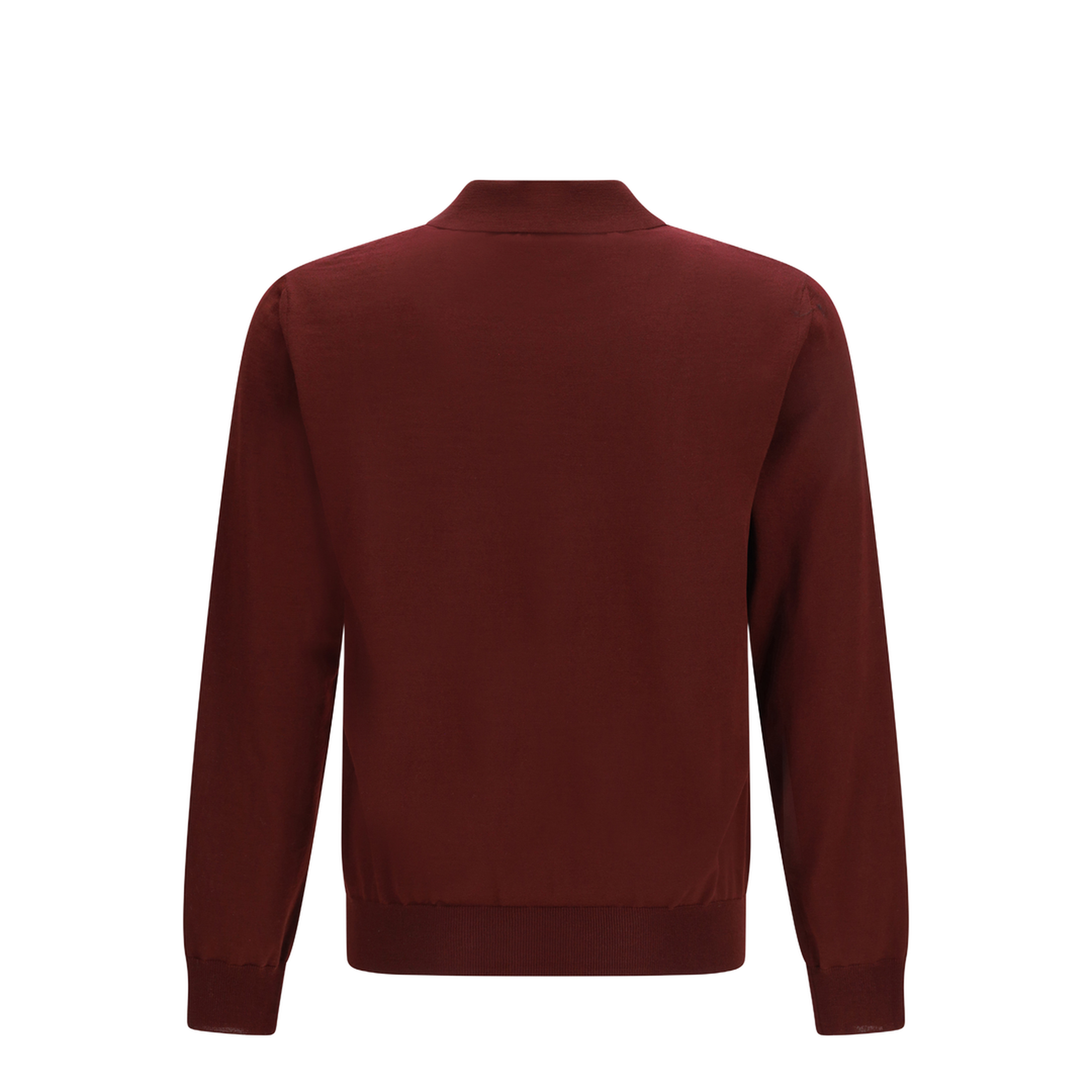 Wool Polo With Vlogo Embroidery - Image 2
