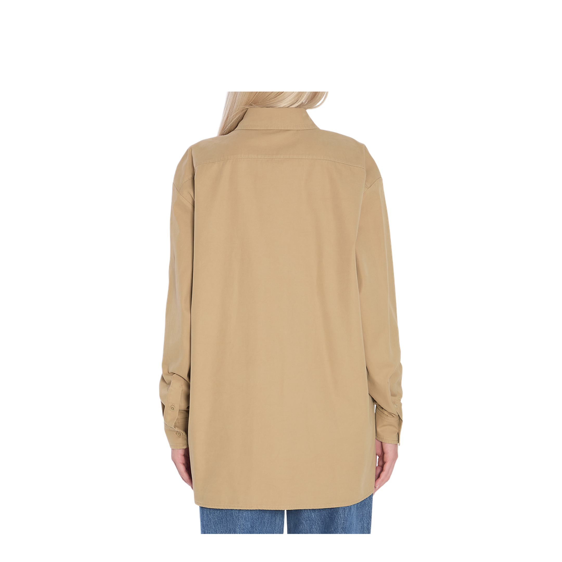 Tansy Shirt Tan Cotton Cashmere - Image 4