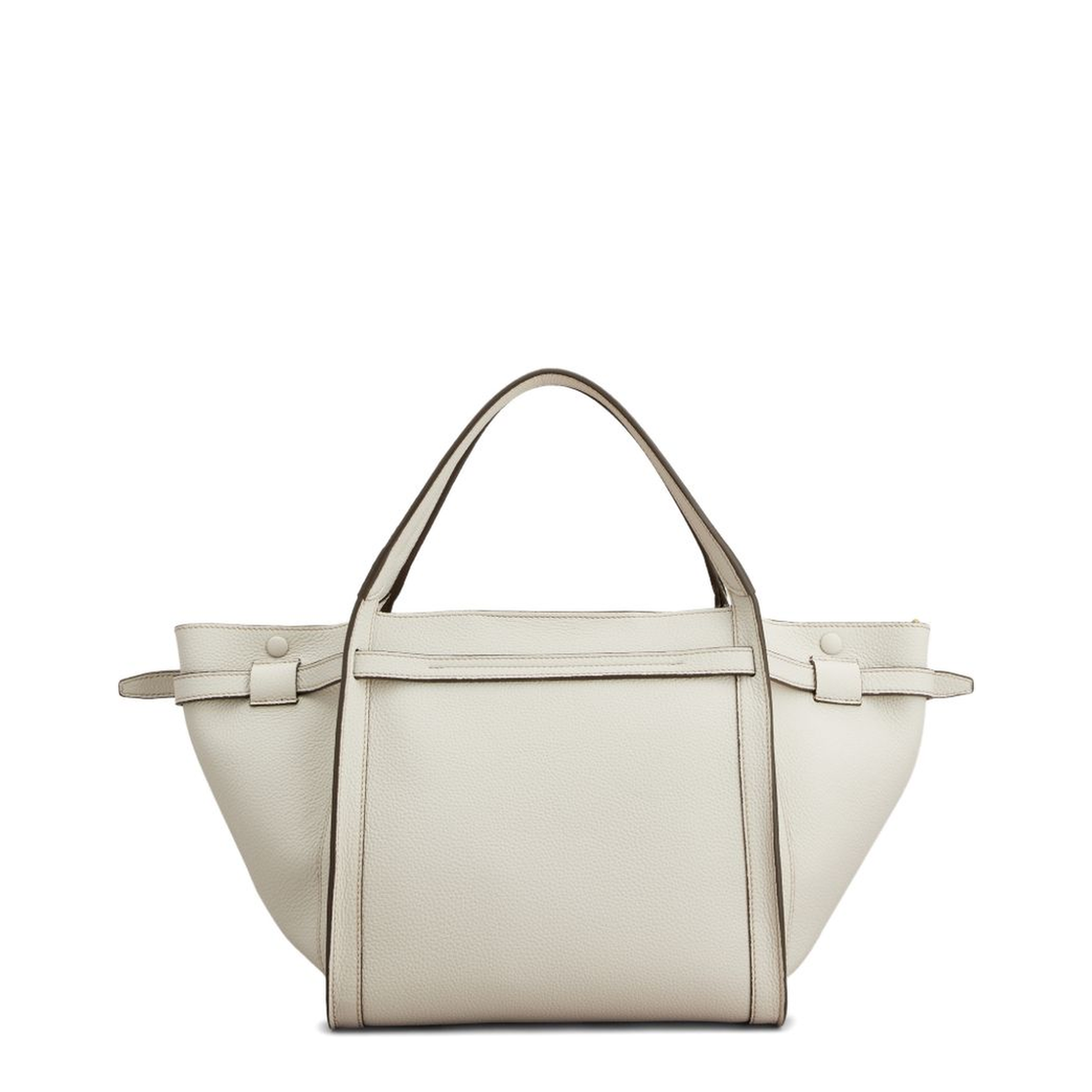 T Timeless Medium Calf Leather Tote - White - Image 3