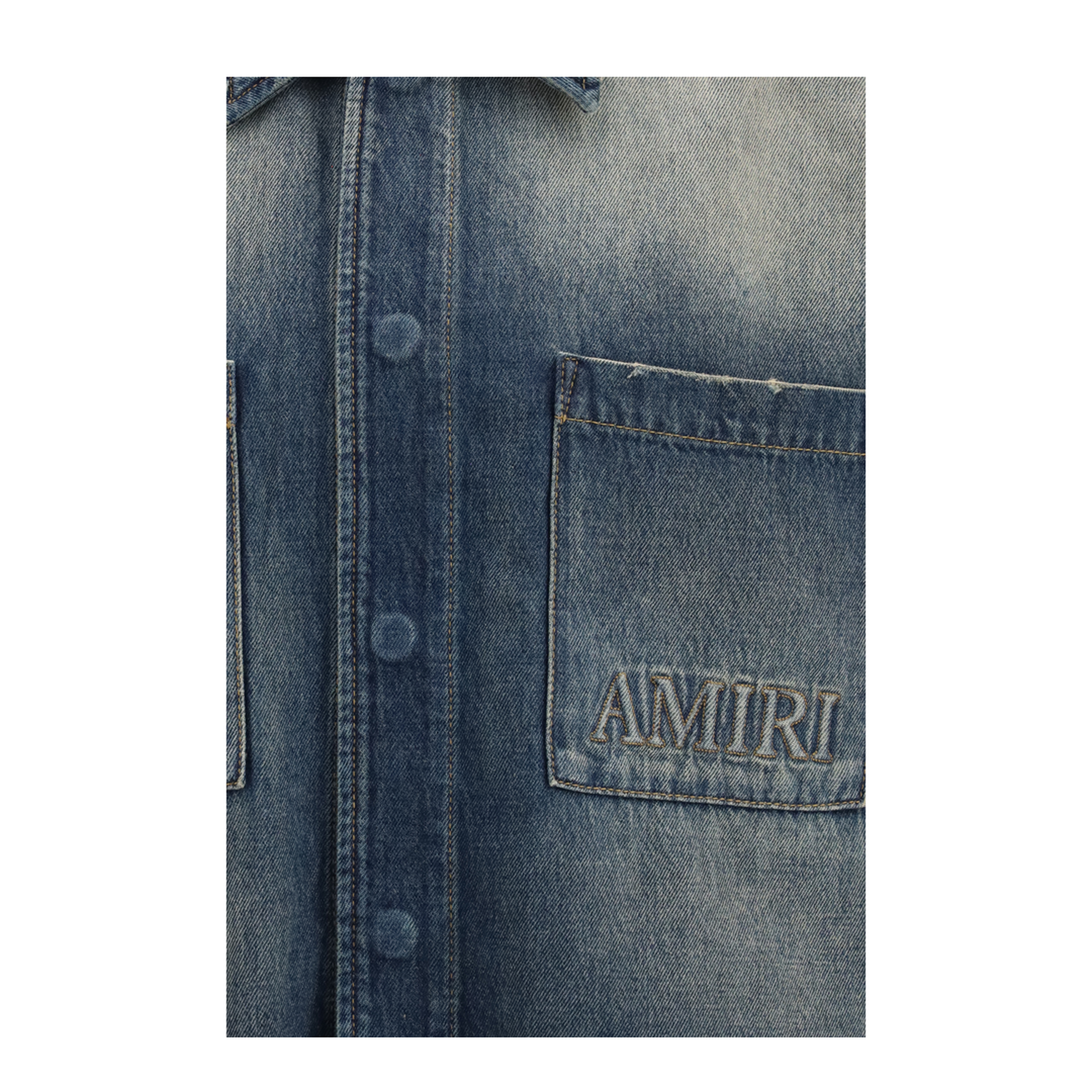 Embroidered Logo Denim Shirt - Image 3