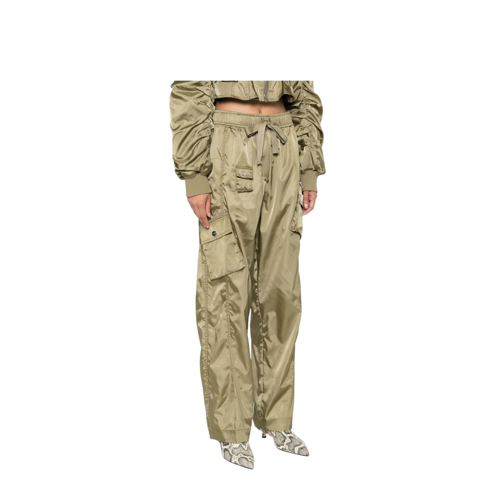 Nylon Oversize Trousers - Image 2