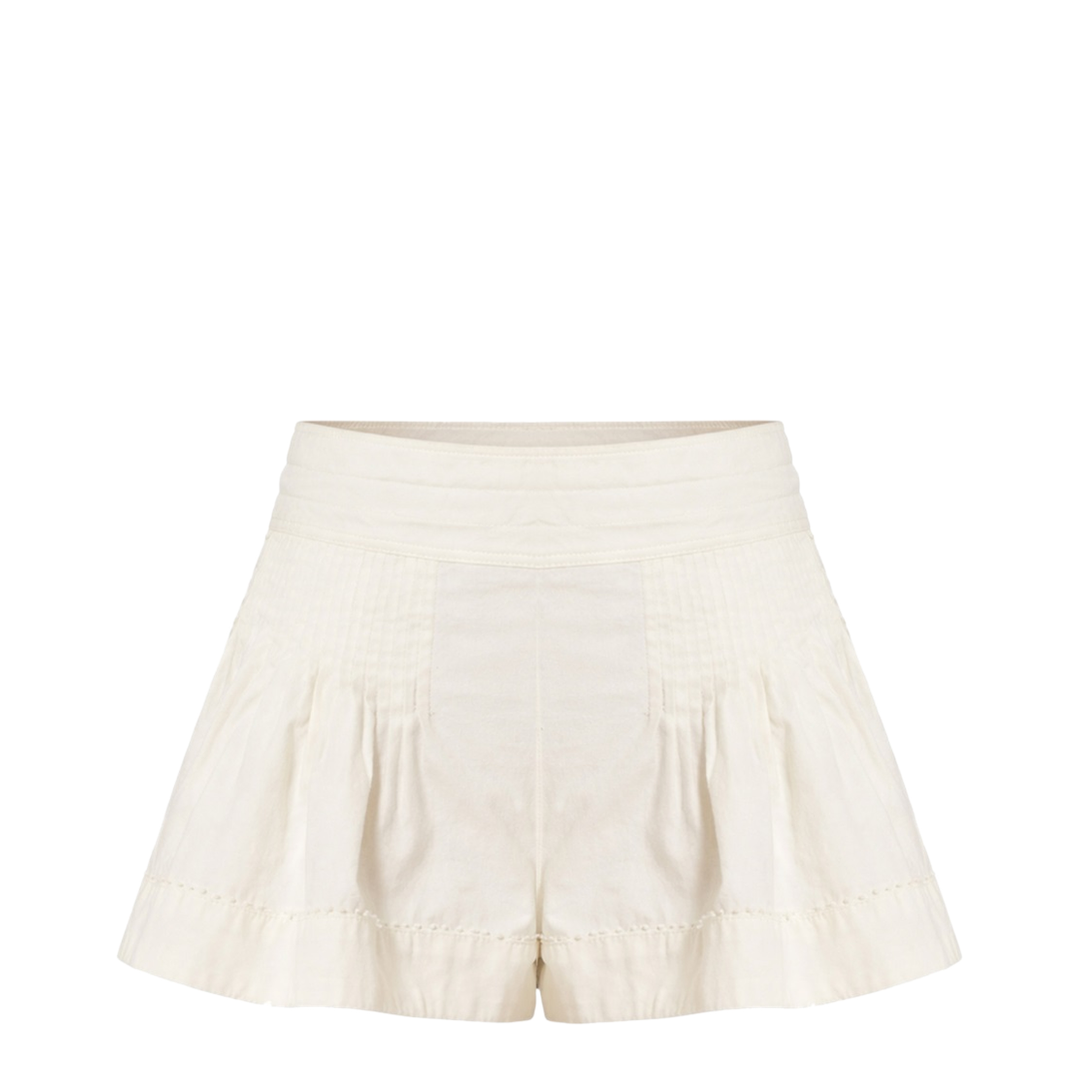 Cybila Cotton Shorts - White - Image 1