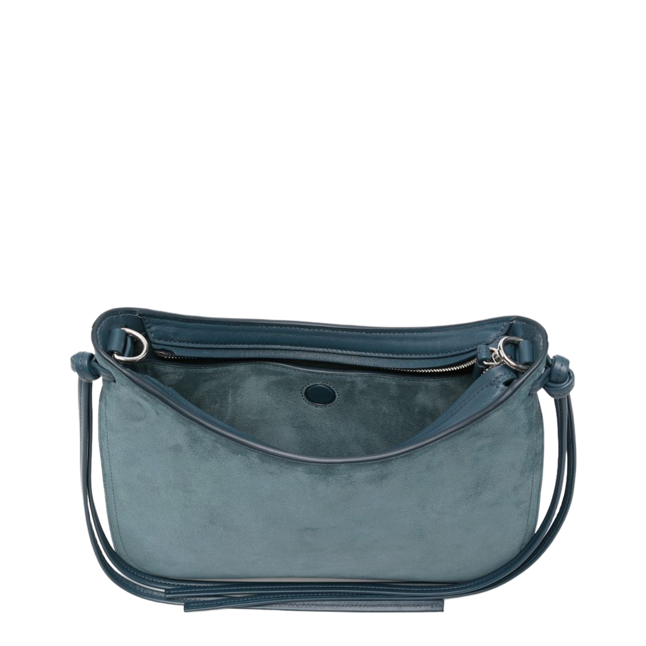 Gig Small Suede Shoulder Bag - Denim Blue - Image 5