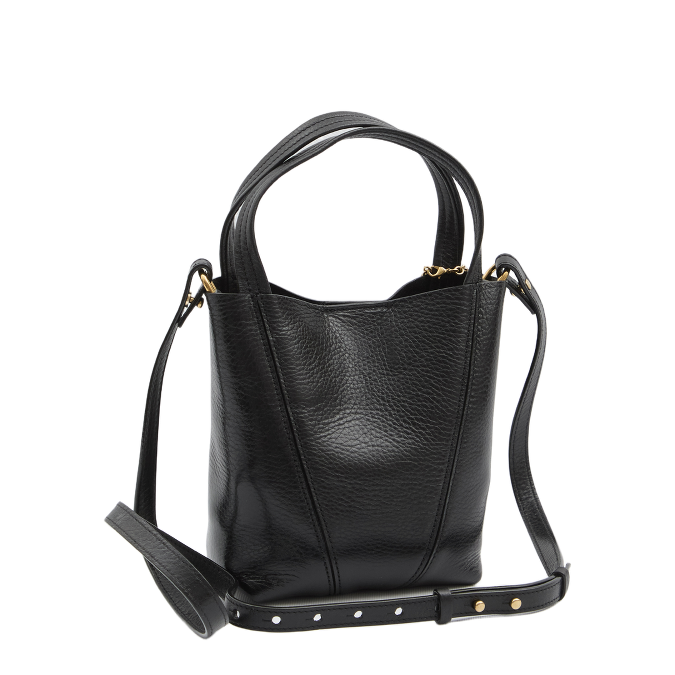 Small Spin Tote Bag in Grained Leather - Image 2