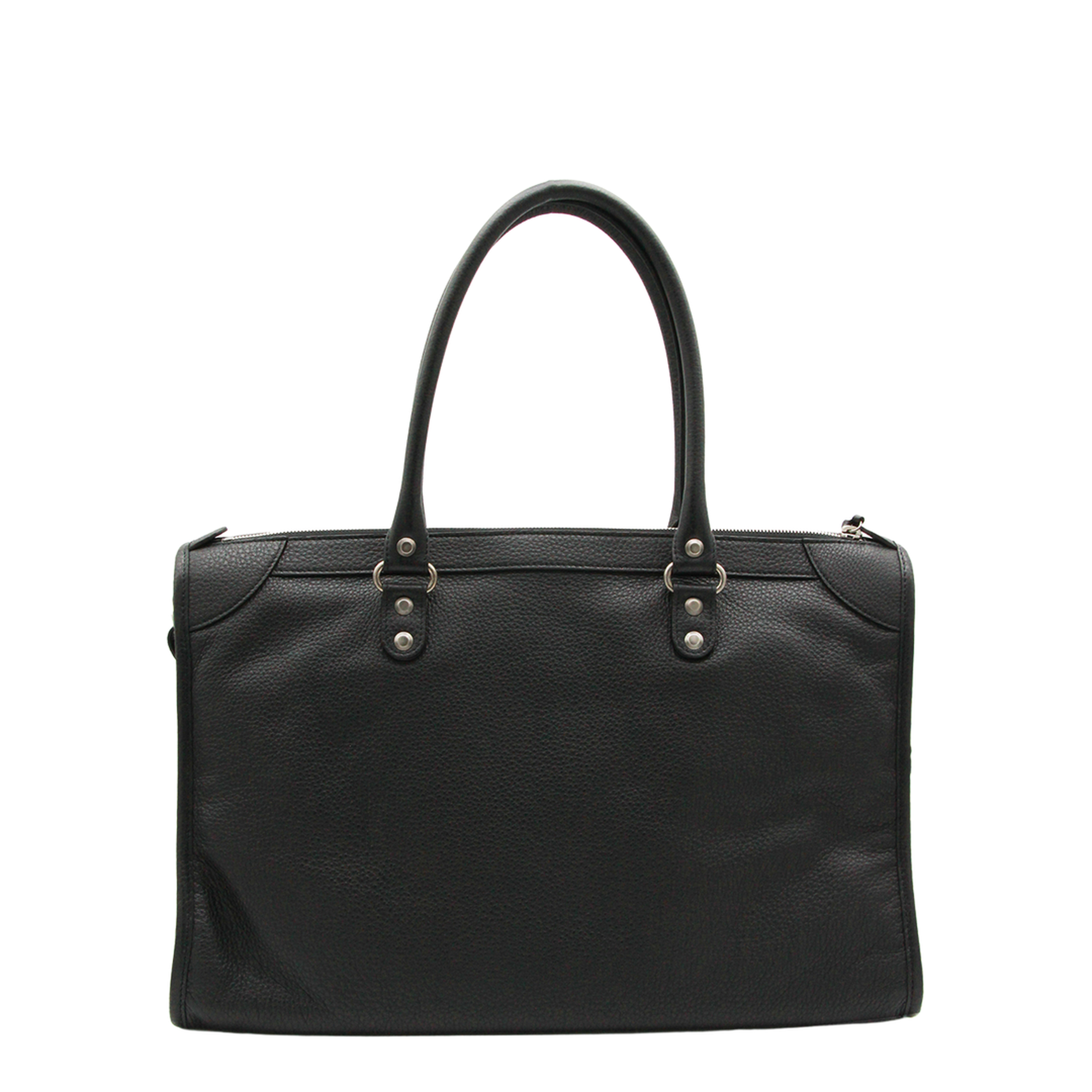Le City Large Grained Calfskin Duffle - Black - Image 5