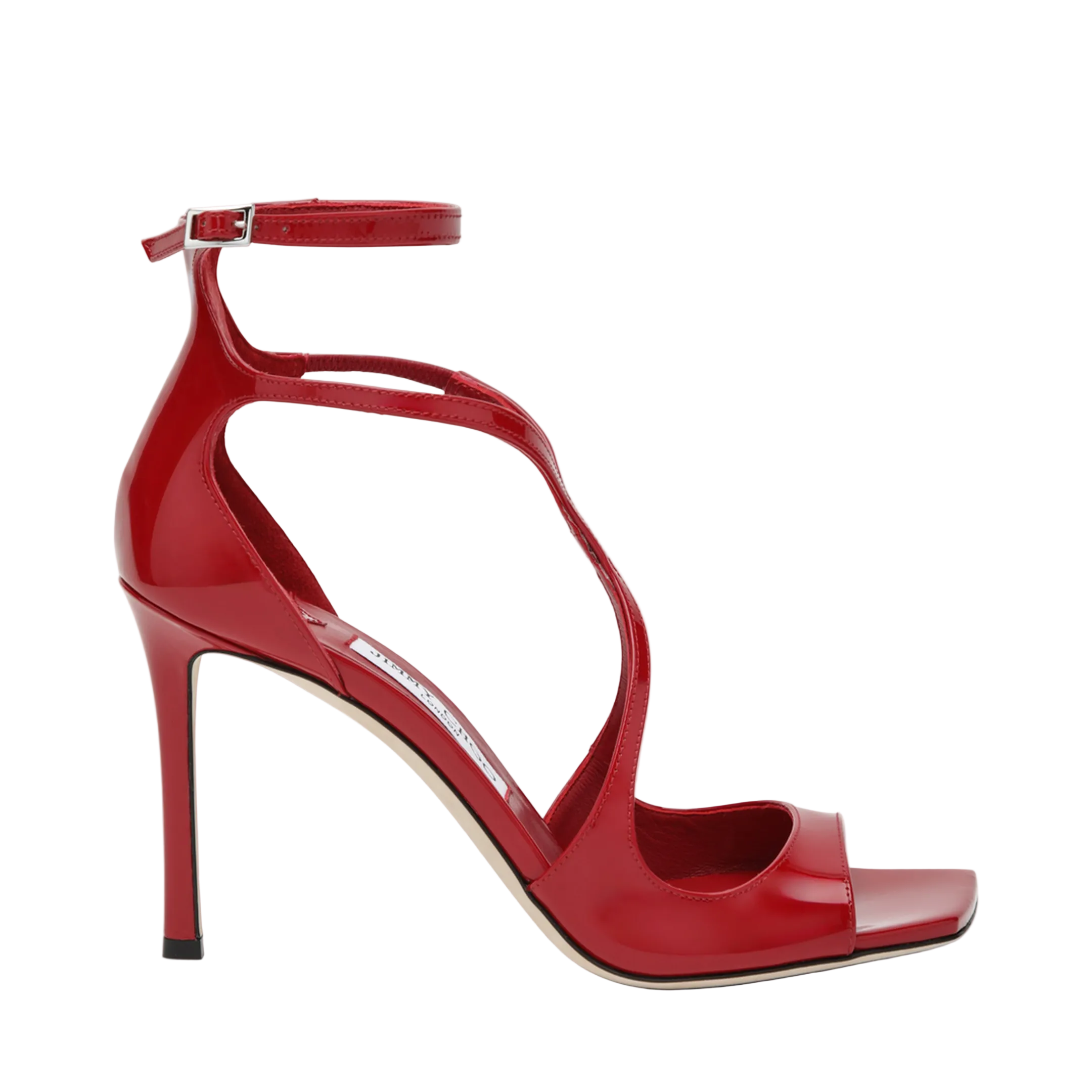 Azia sandals in red patent leather - Image 1
