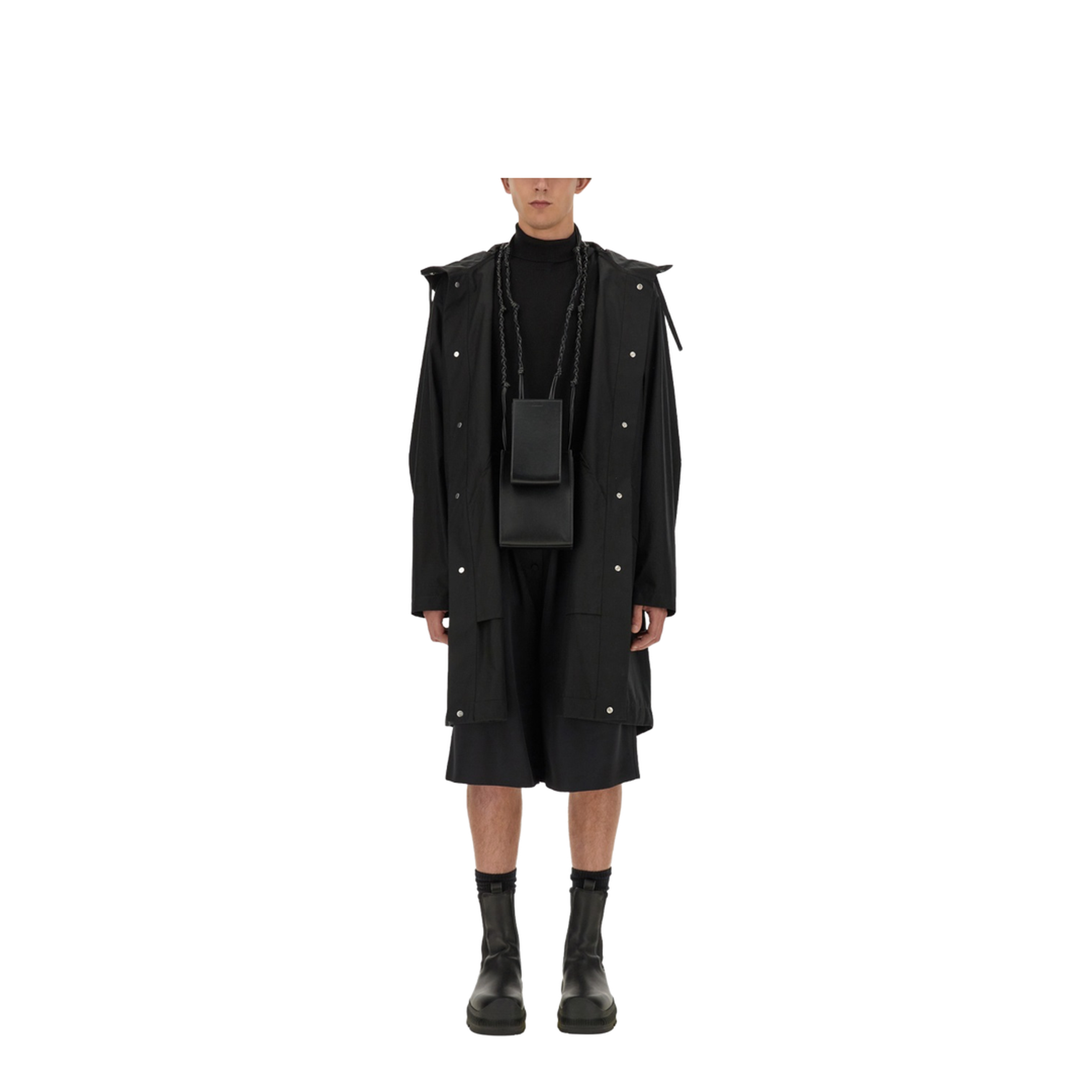 Big Logo Long Jacket - Black - Image 2