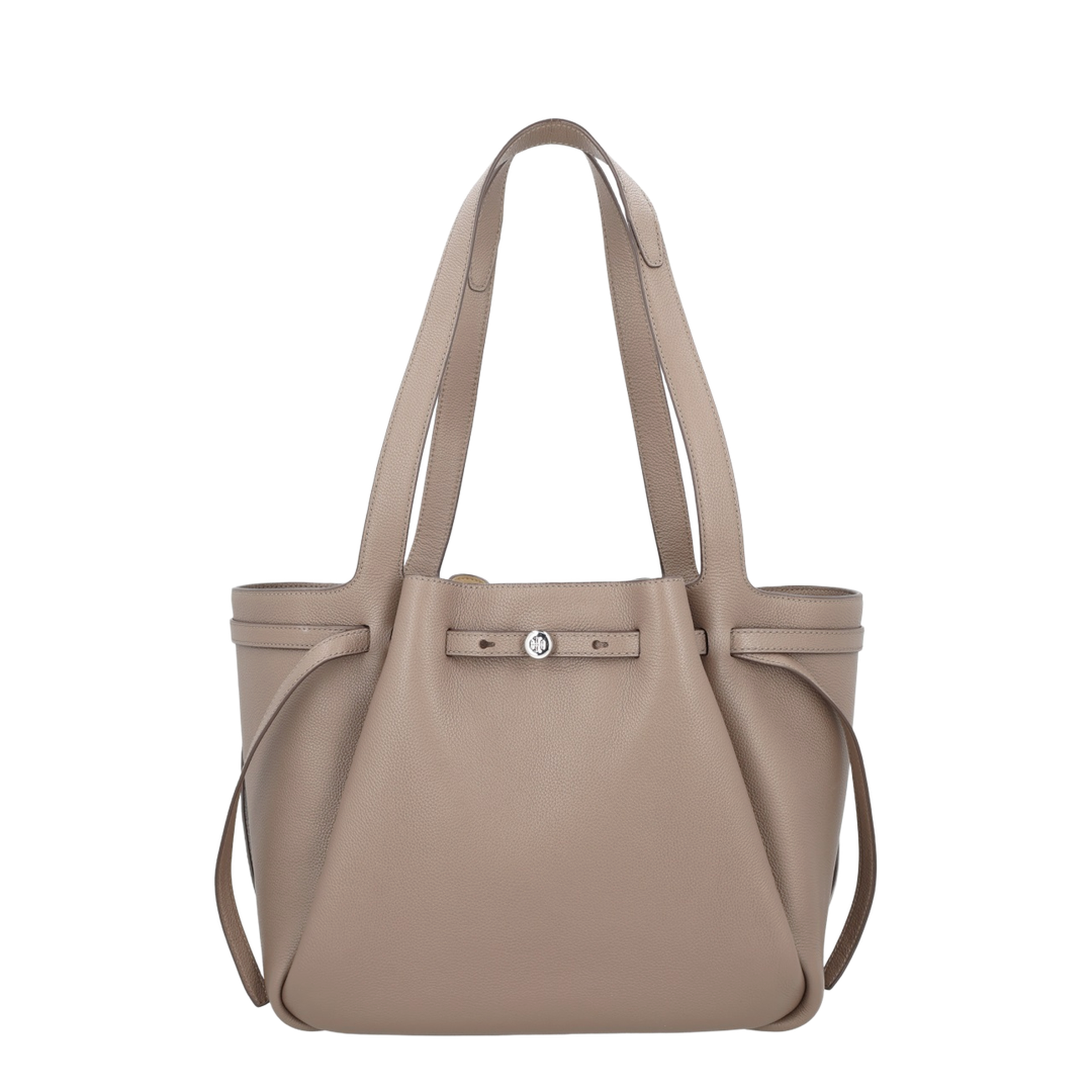 Romy Pebbled Leather Tote - Wild Mushroom - Image 1