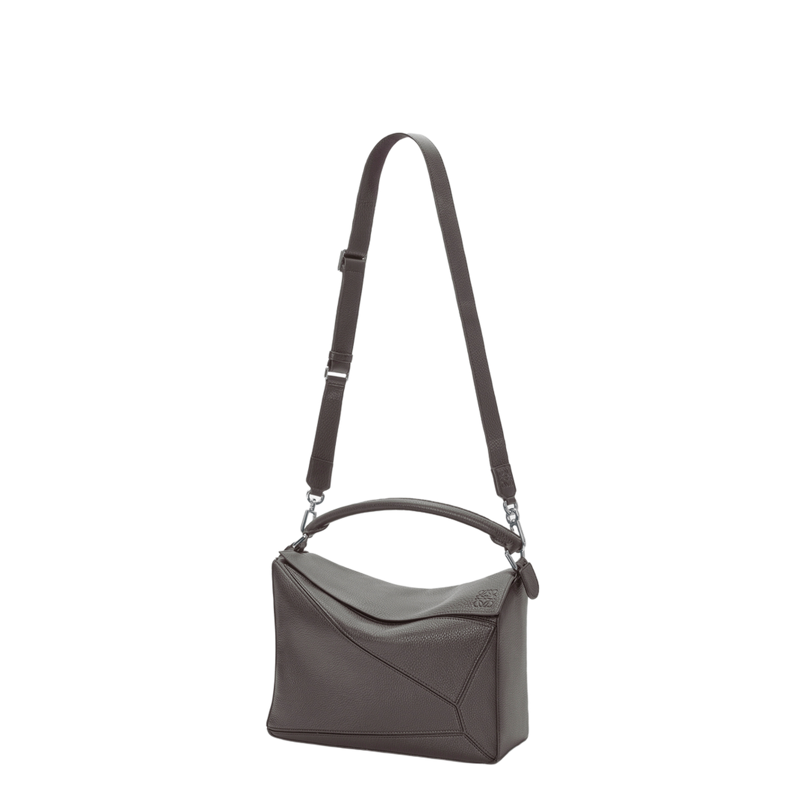 Large Puzzle Bag in Supple Grained Calfskin Brown - Image 5