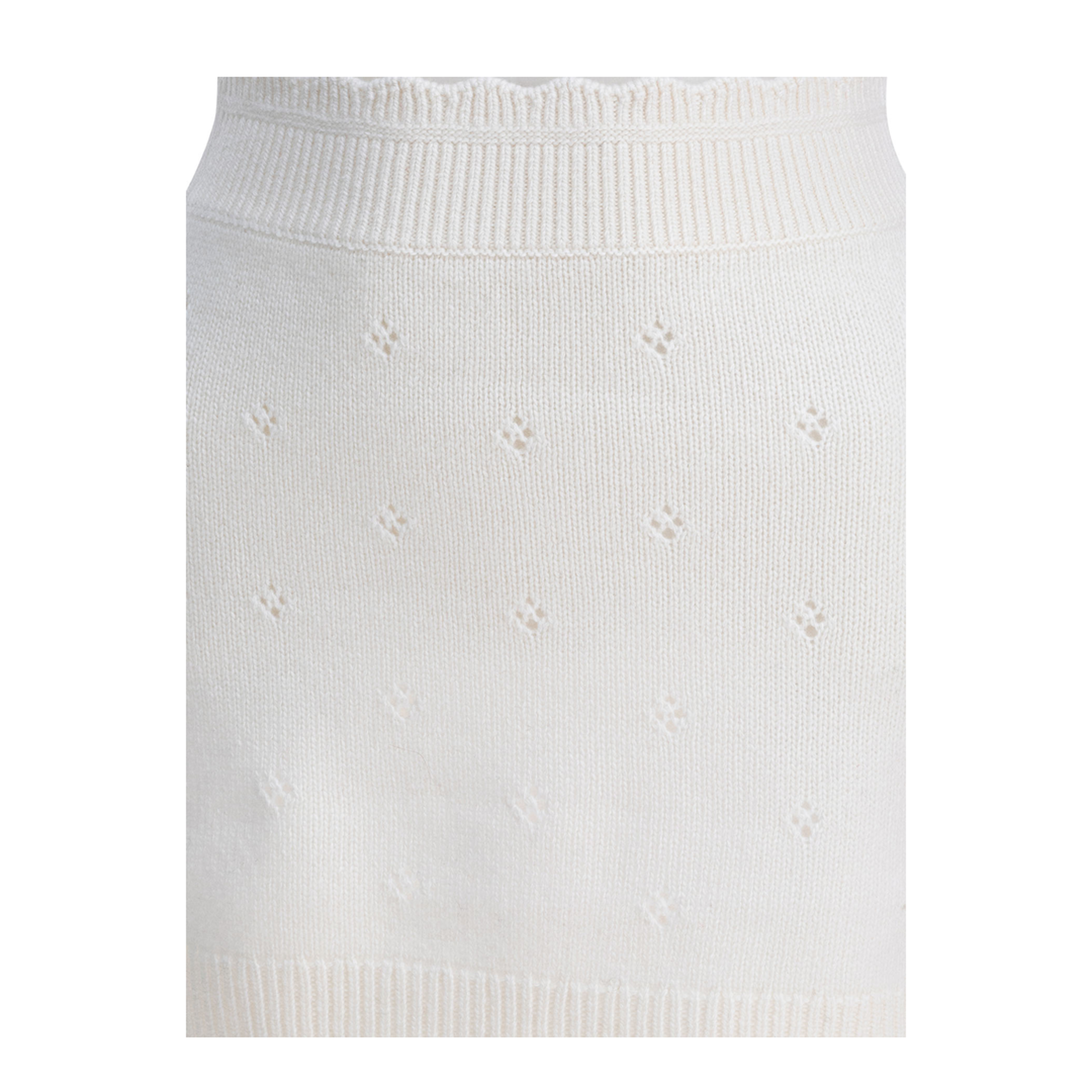 Openwork Wool and Cashmere Miniskirt - Image 4