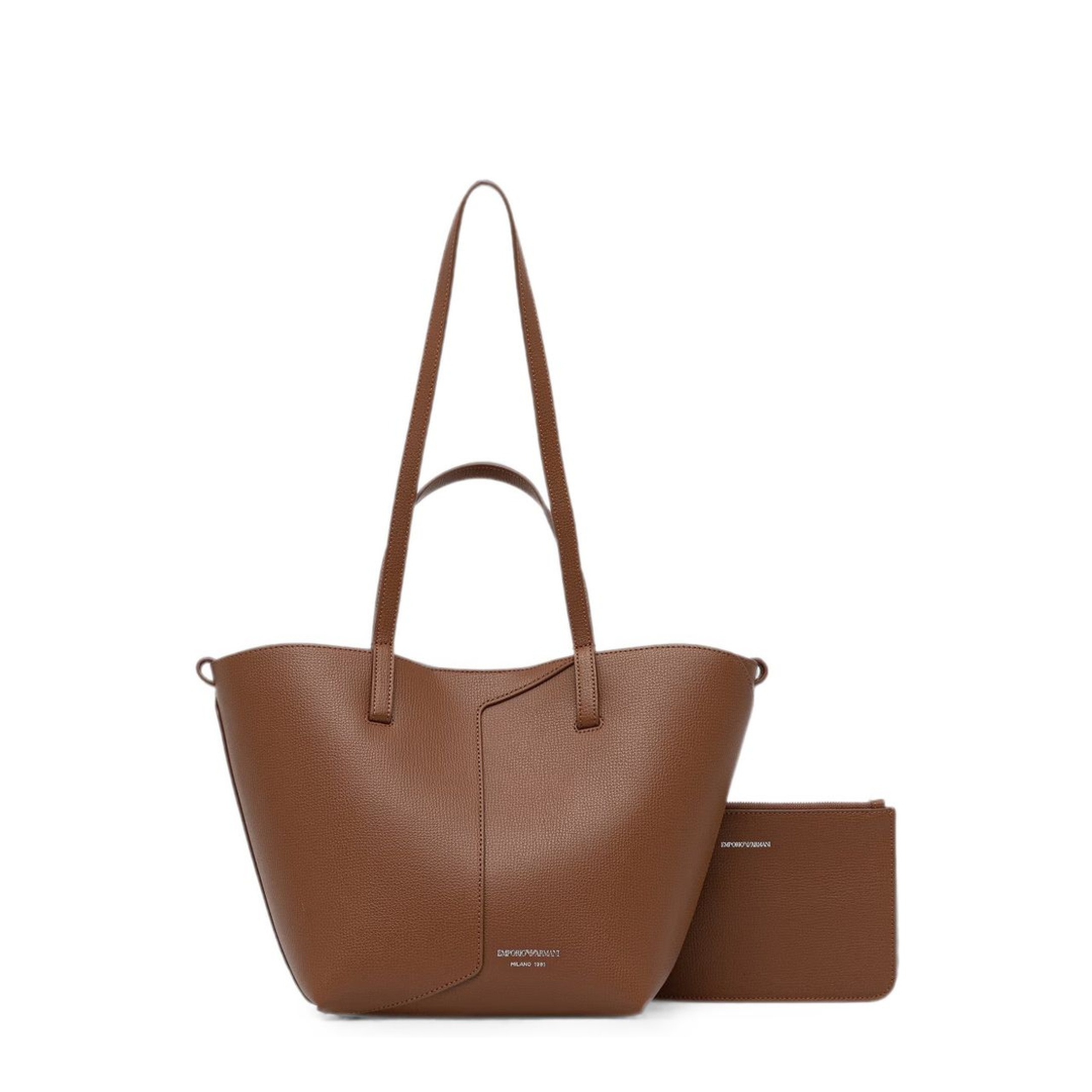 Leather Shopping Bag - Brown - Image 1