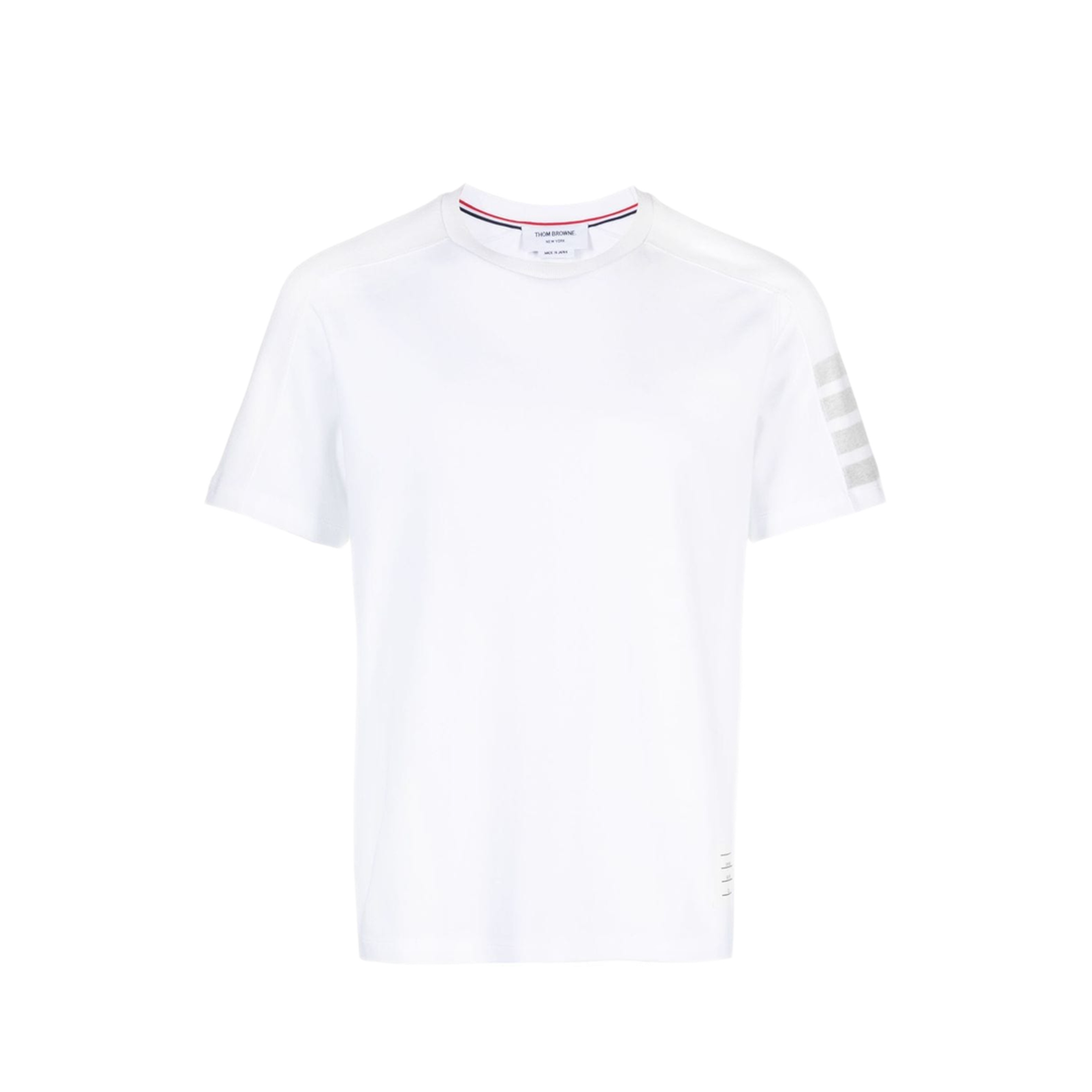 Short Sleeve Tee with 4 Bar Stripe in Milano Cotton - Image 1