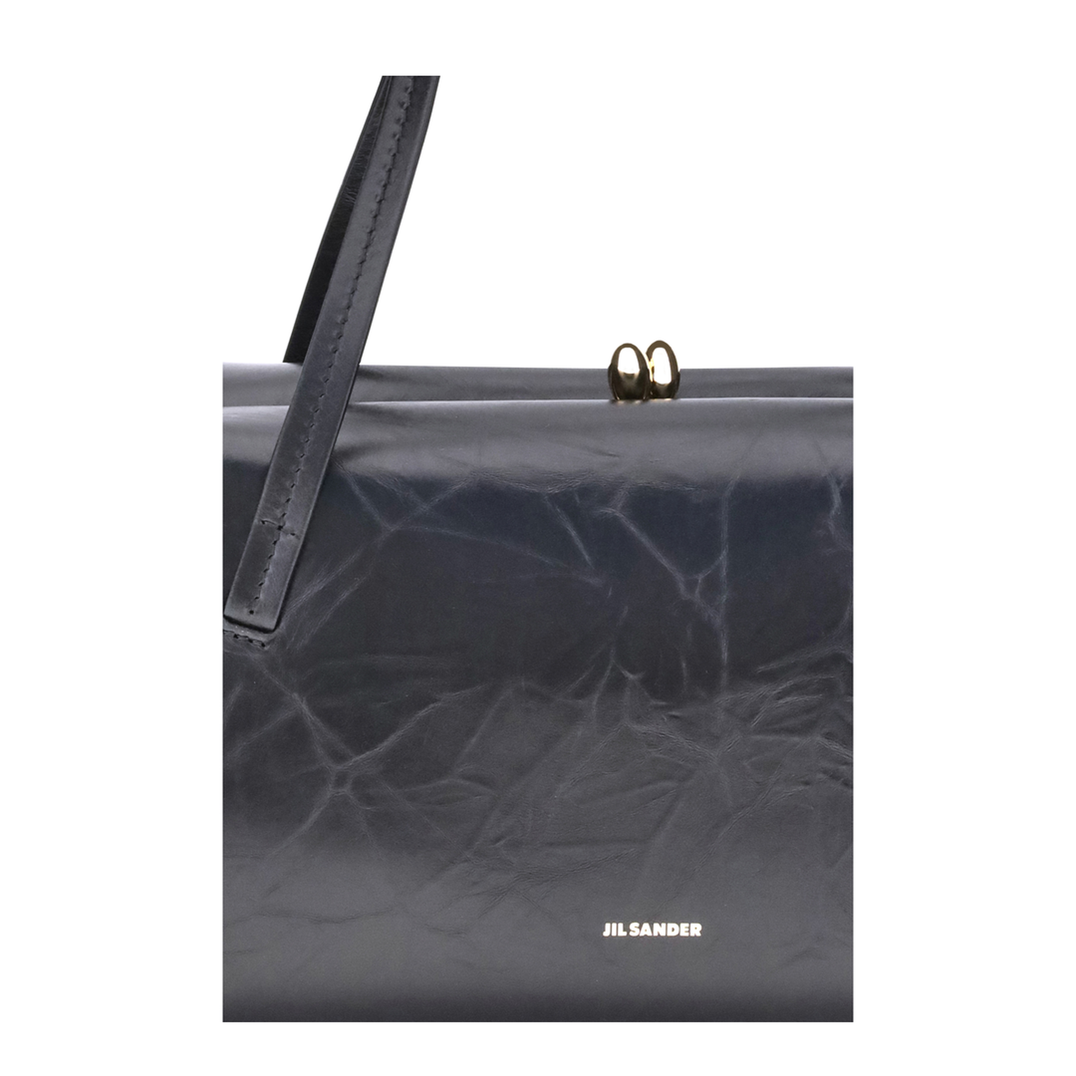 Goji Pillow Small Calf Leather Bag - Black - Image 4