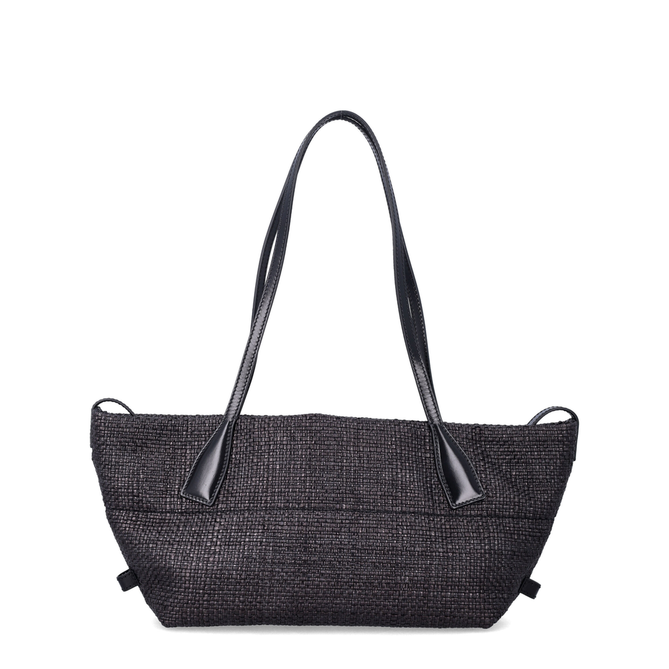 Small Track Tote Bag Raffia Black - Image 3