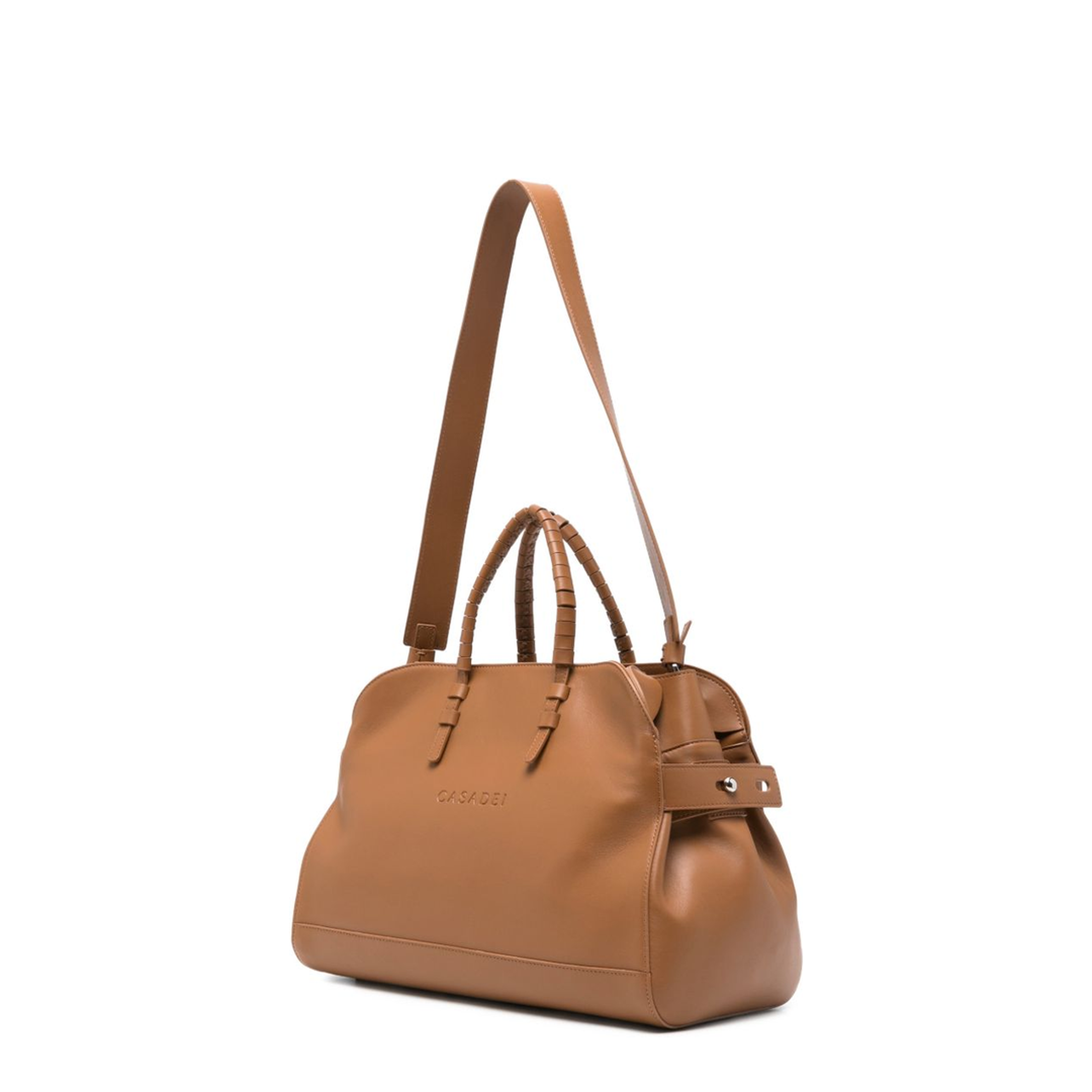 Park Avenue Calf Leather Tote - Brown - Image 4