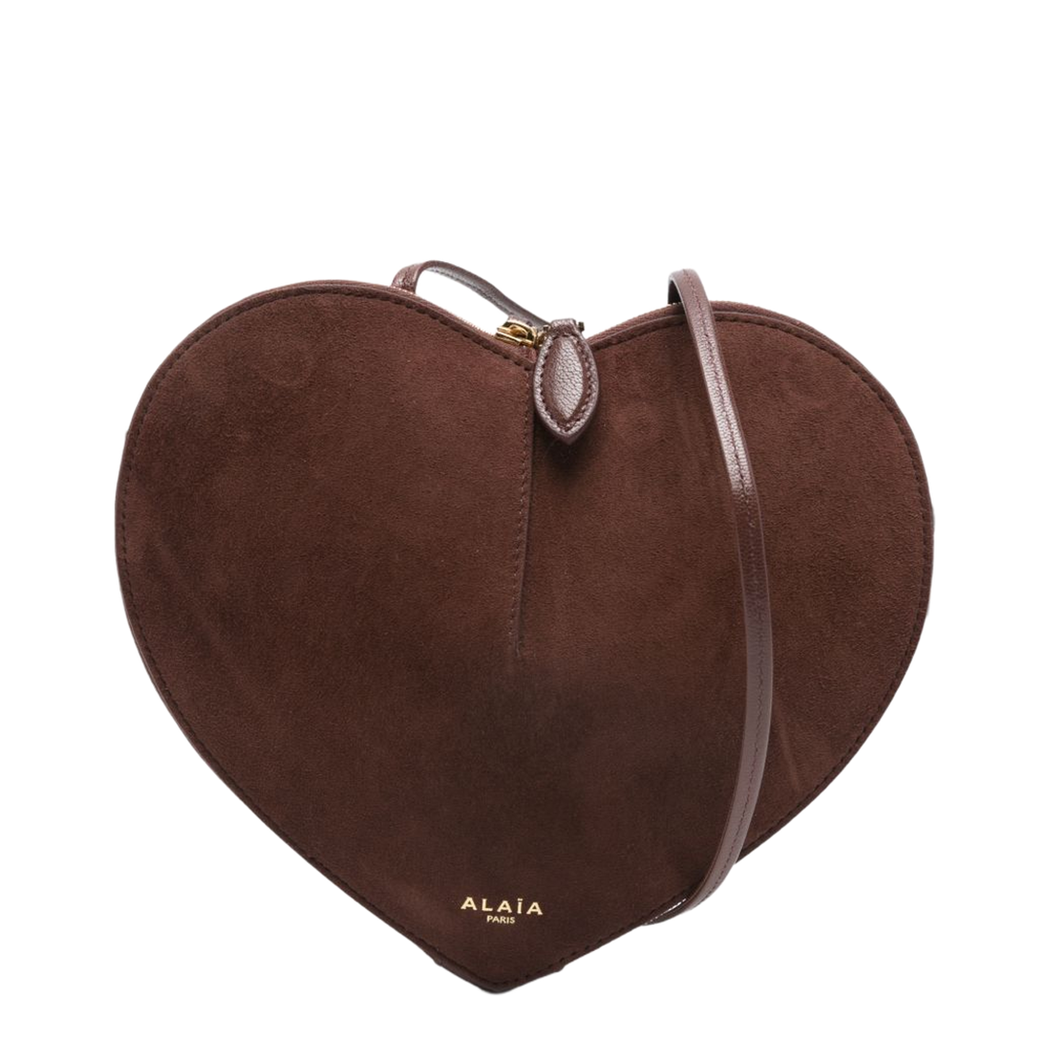 Le Cœur Bi-Material Bag in Leather - Brown - Image 1