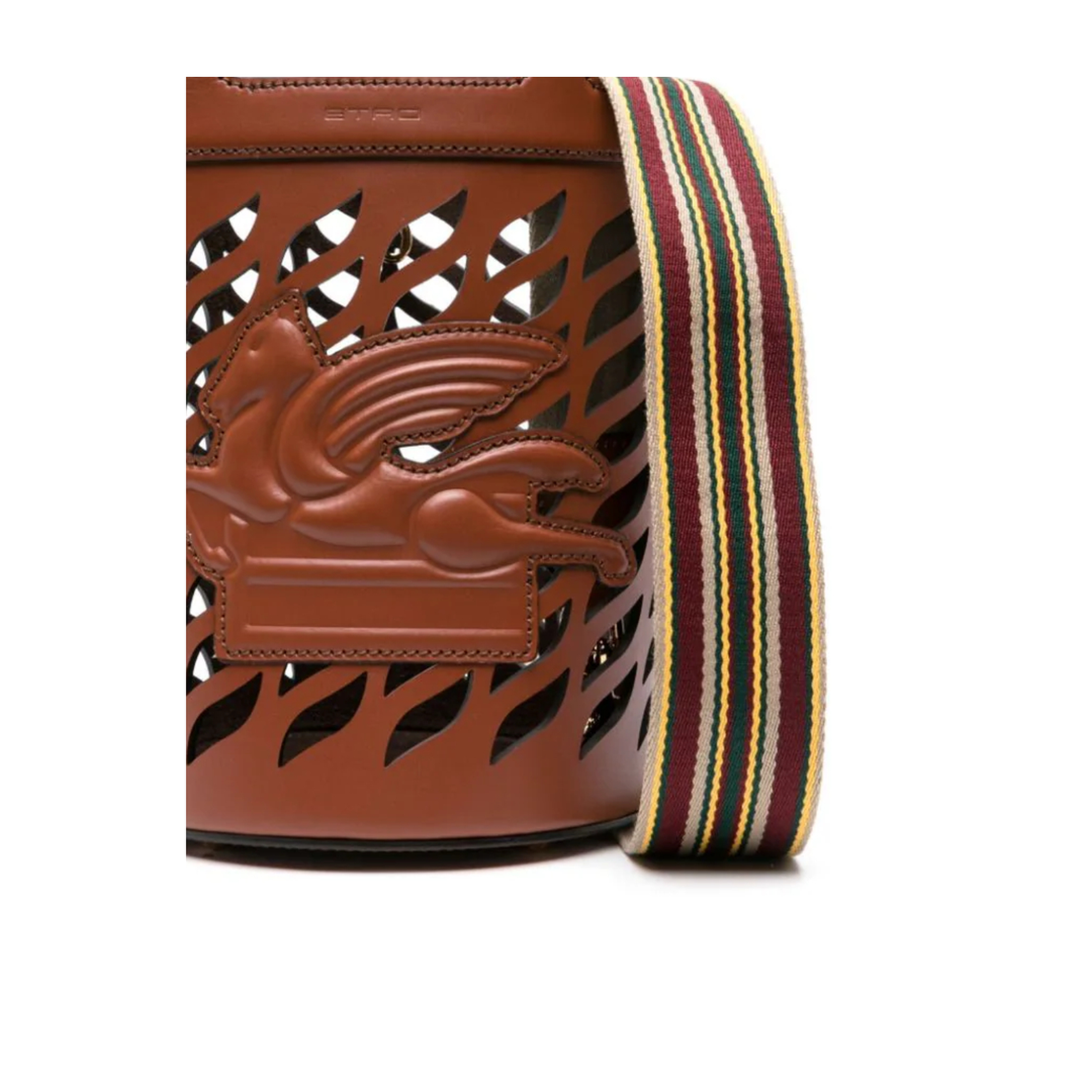 Coffa Bullhide Leather Tote - Brown - Image 4