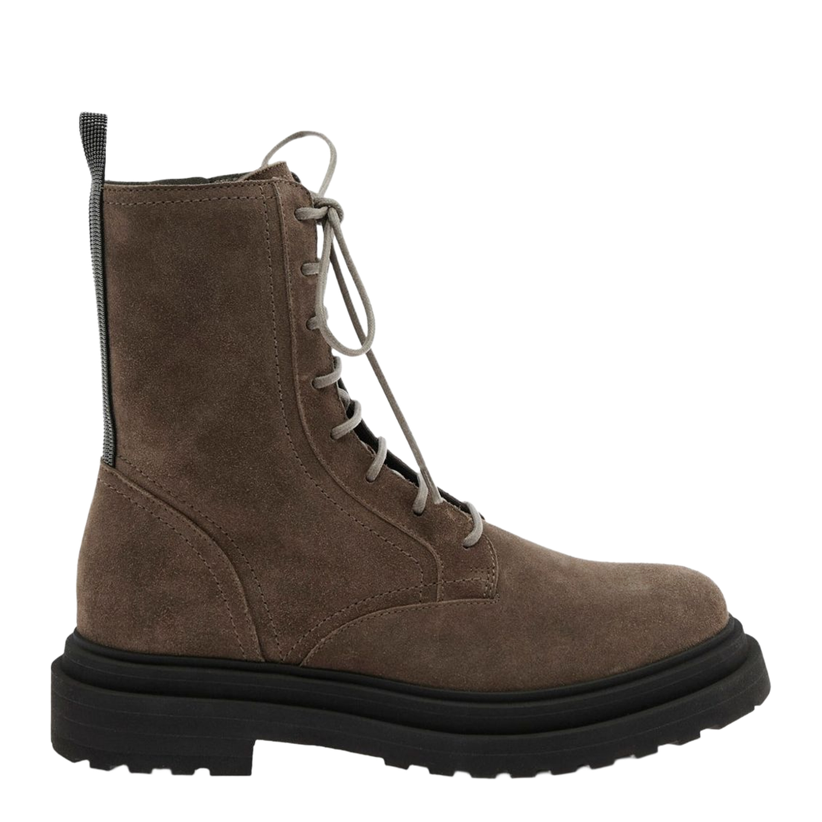 Suede Combat Boots - Image 1