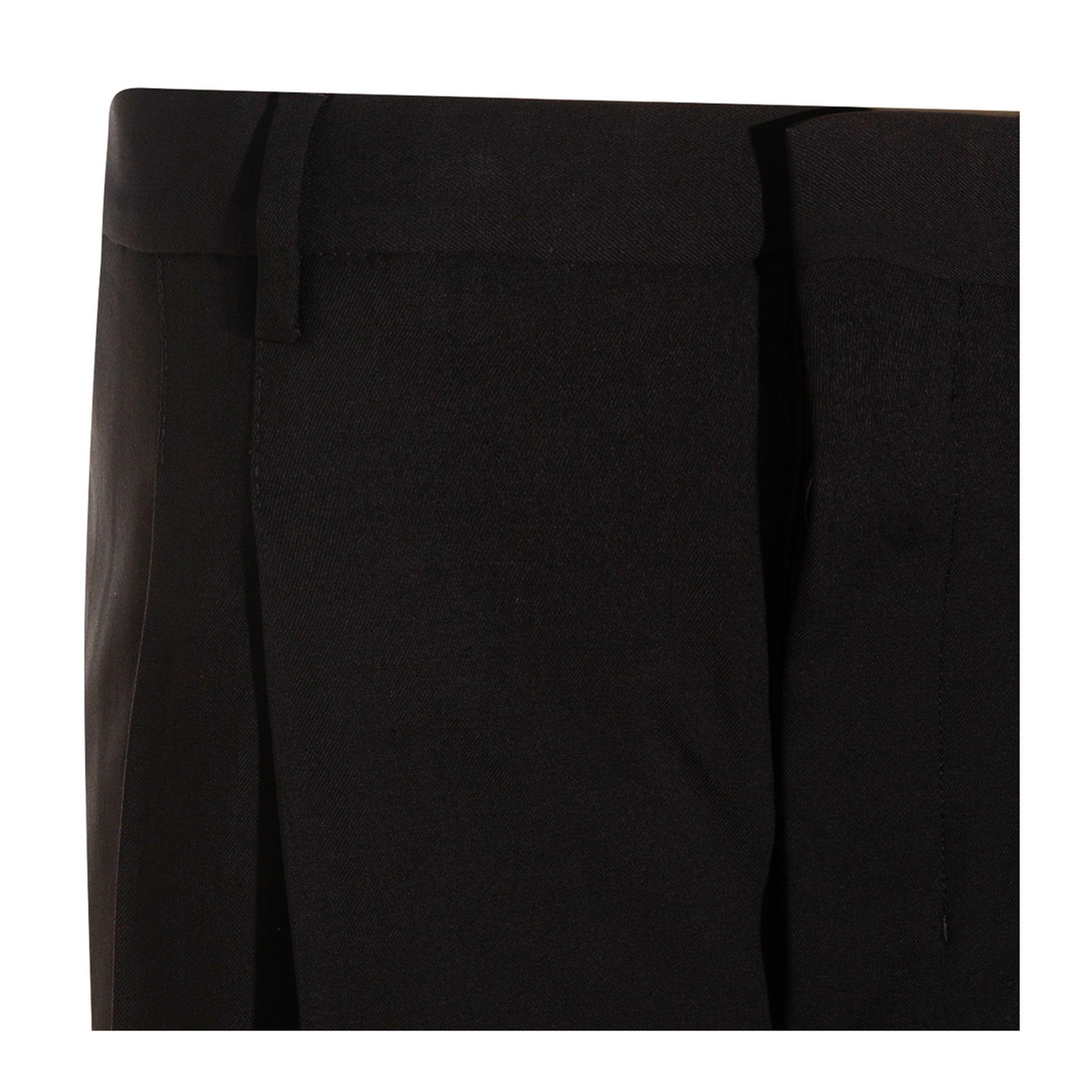 Black Pleated Bermuda Shorts in Cotton - Image 5