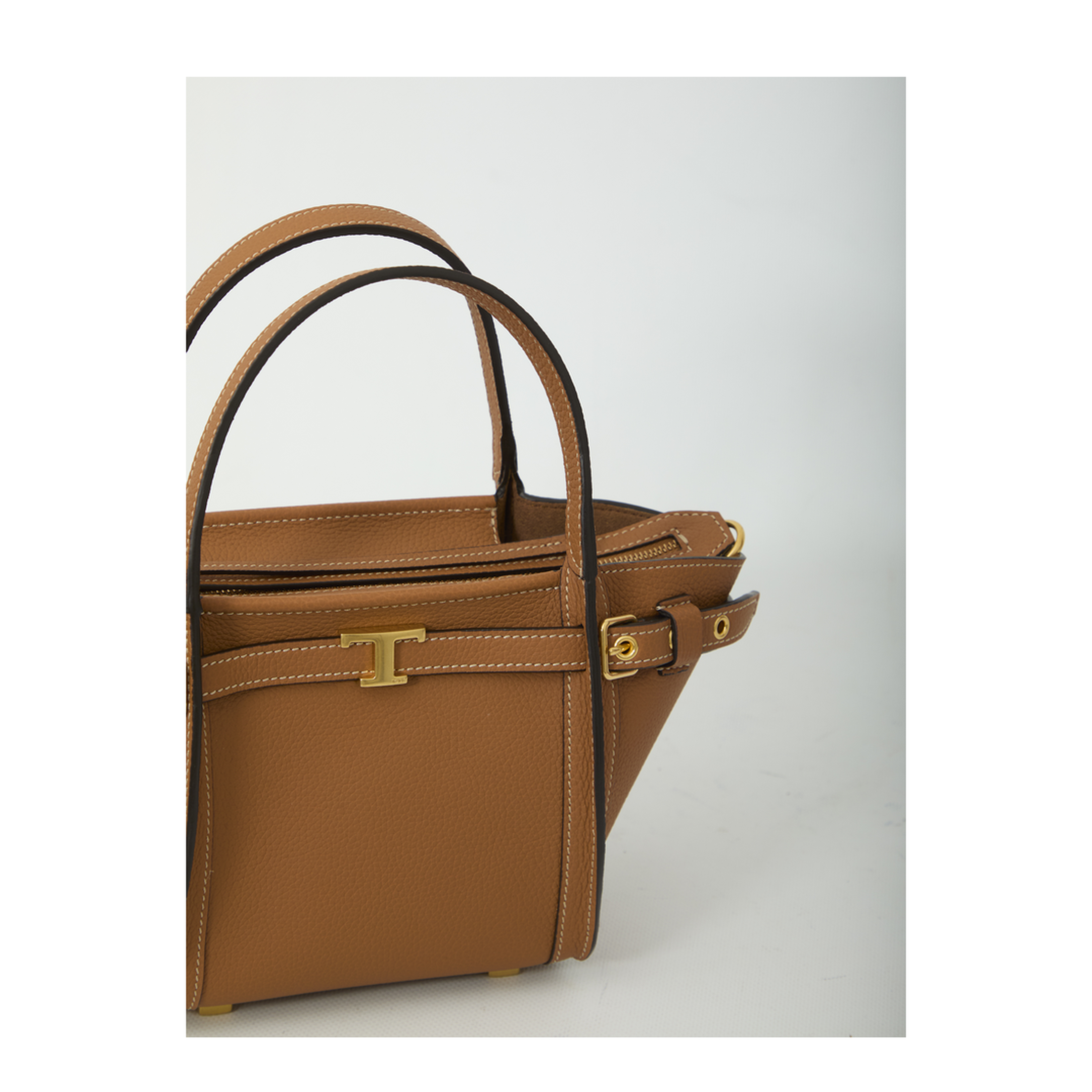 Mini Leather Shopping Bag - Image 4