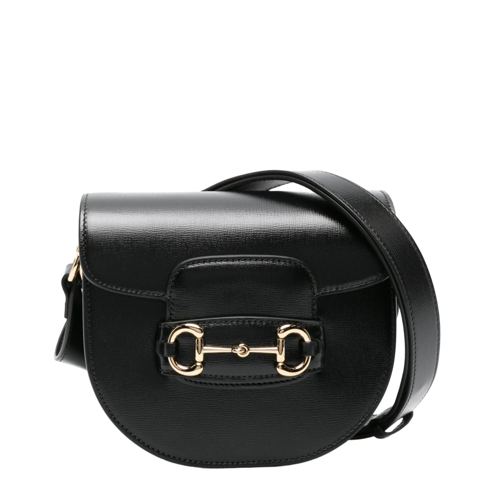 Horsebit 1955 Small Leather Soft Shoulder Bag - Black - Image 3