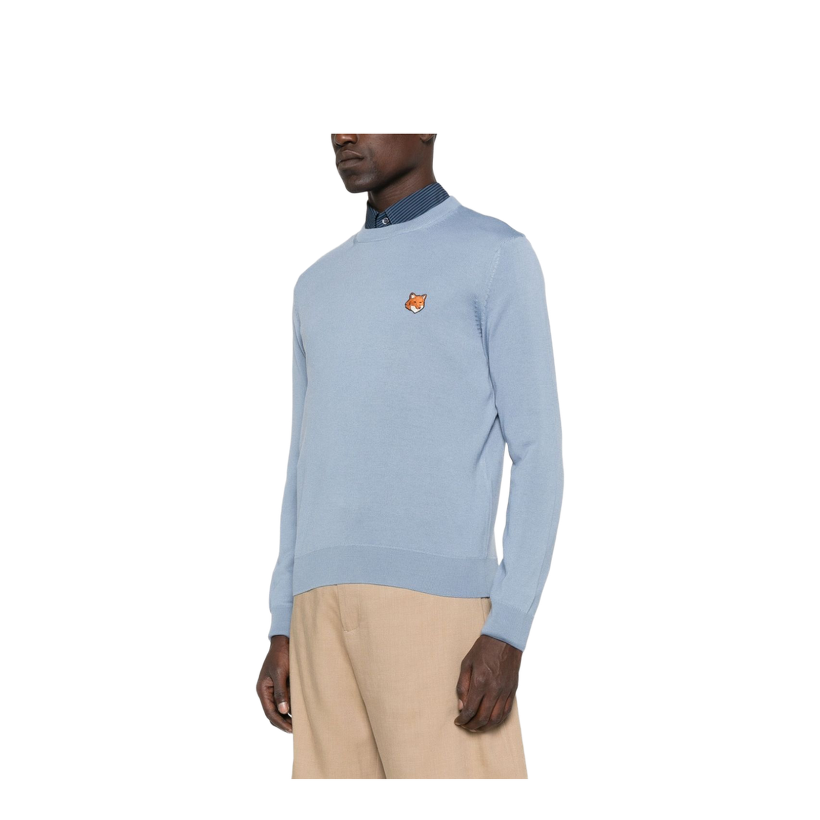 Fox Head Wool Crewneck Jumper - Image 3