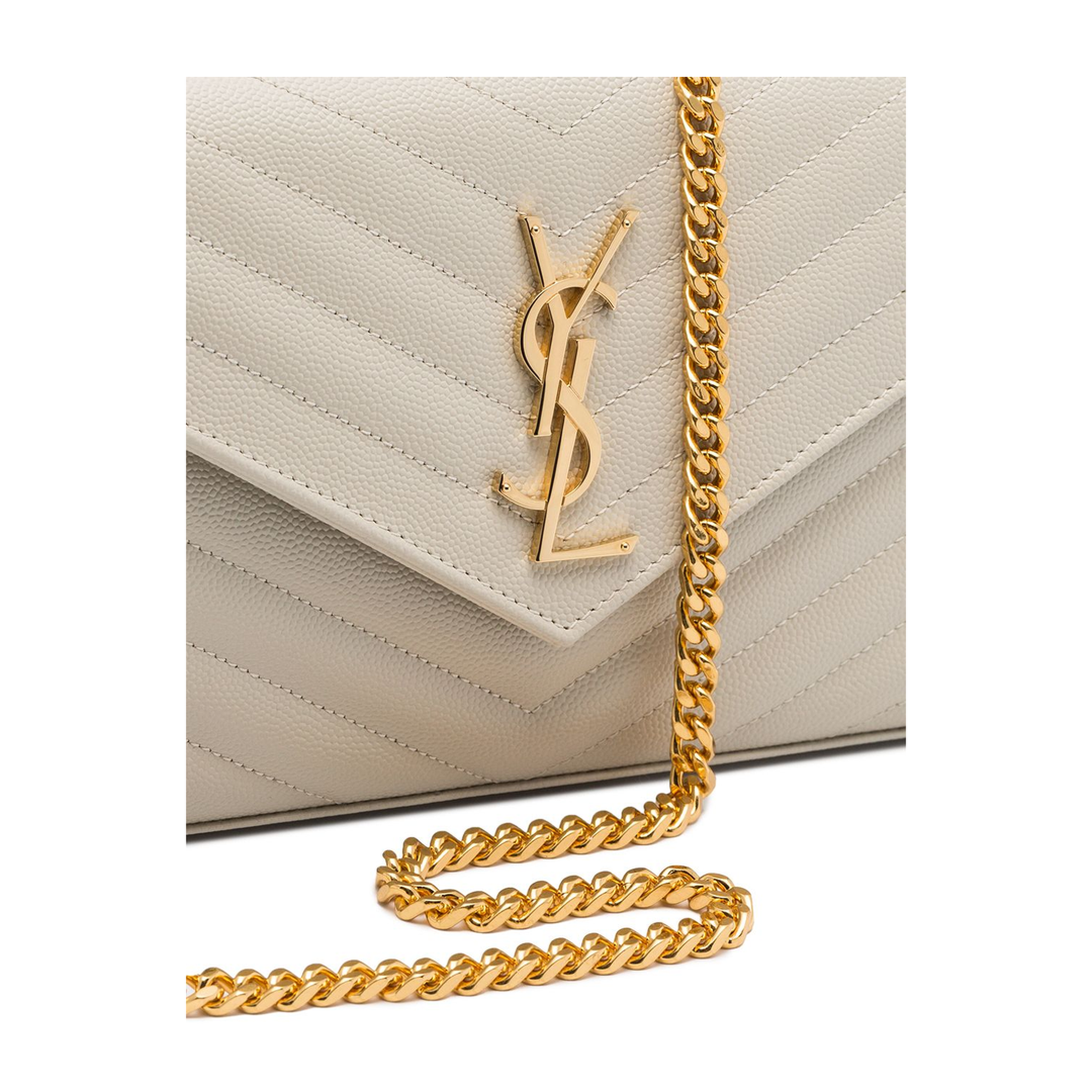 Classic Cassandre Chain Wallet In Grain De Poudre Leather - Image 5