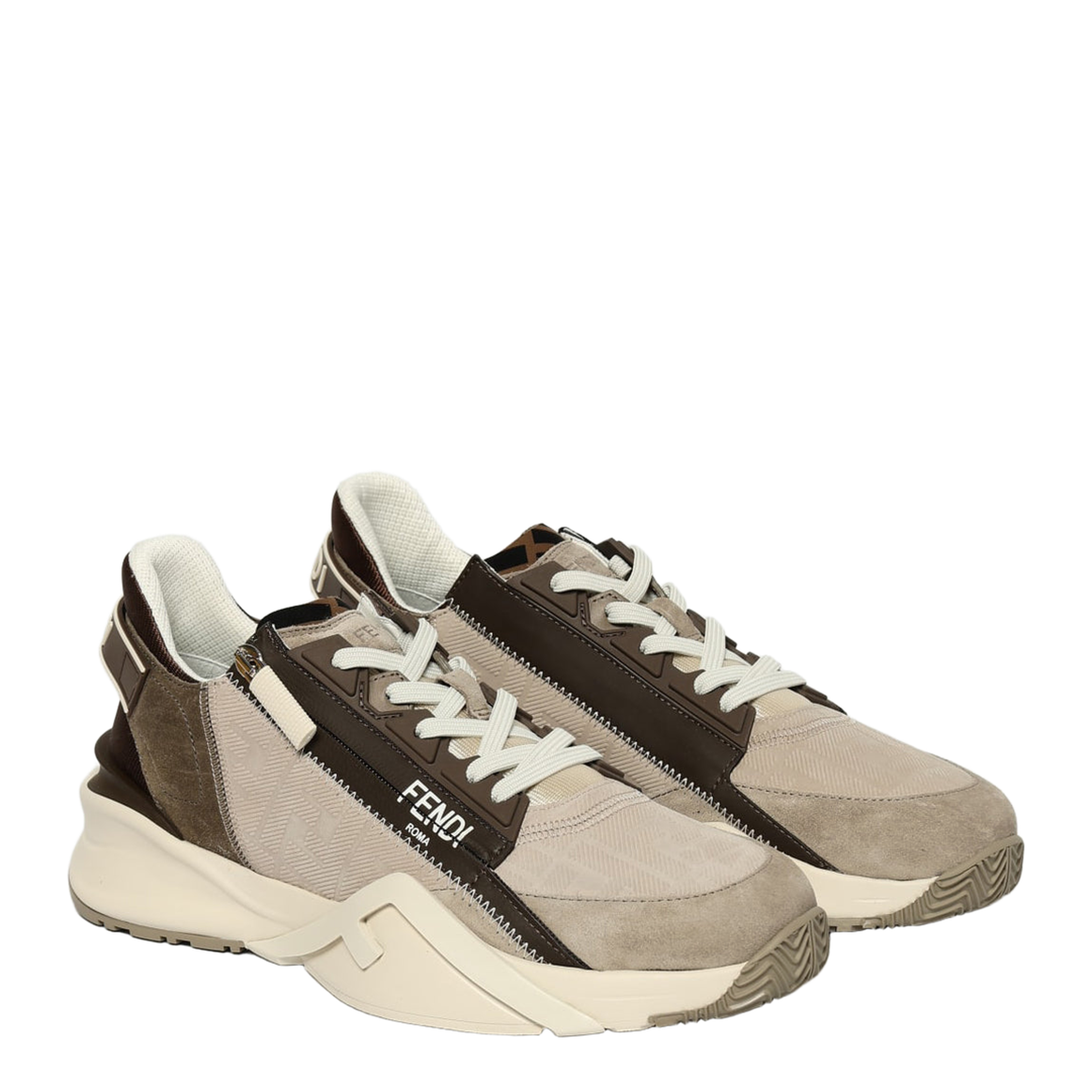 Flow Trainers Leather Beige - Image 2