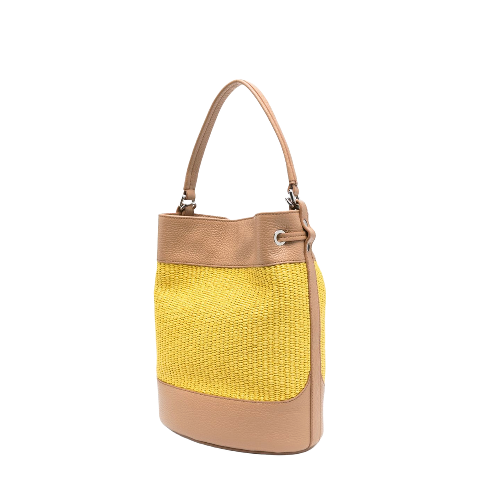 Mondà Vimini Small Straw Bucket Bag - Canary Yellow - Image 2
