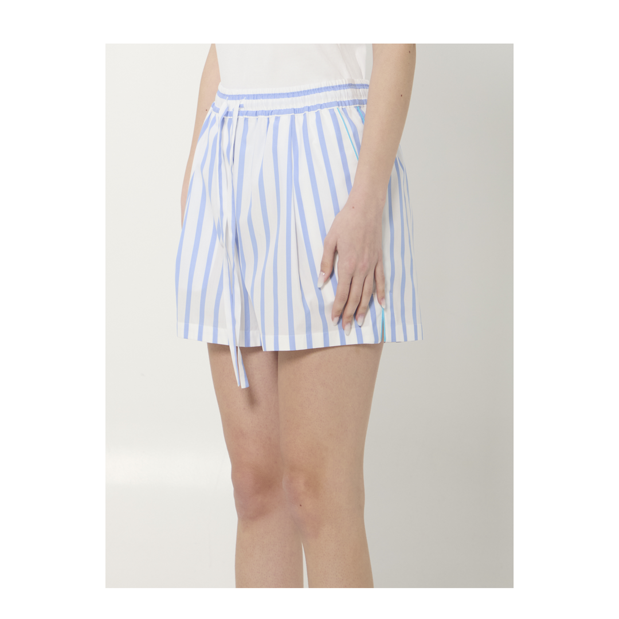 Striped Poplin Shorts - Image 2
